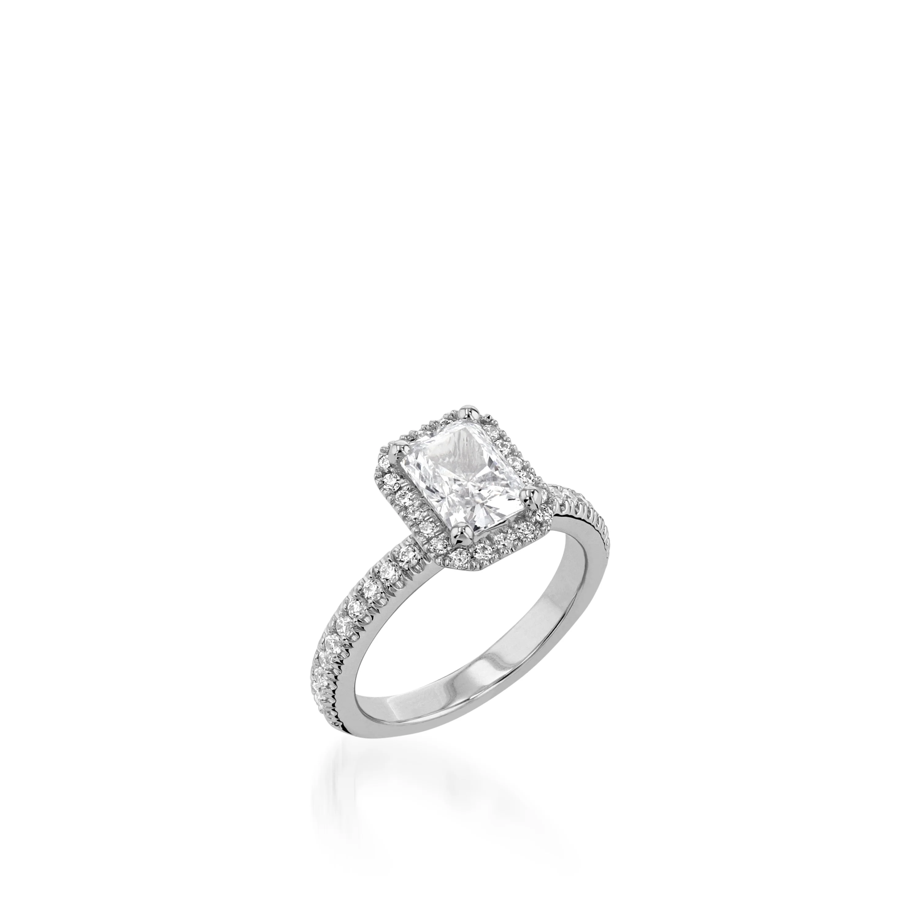 Majesty Radiant Yellow Gold Engagement Ring - Image 2