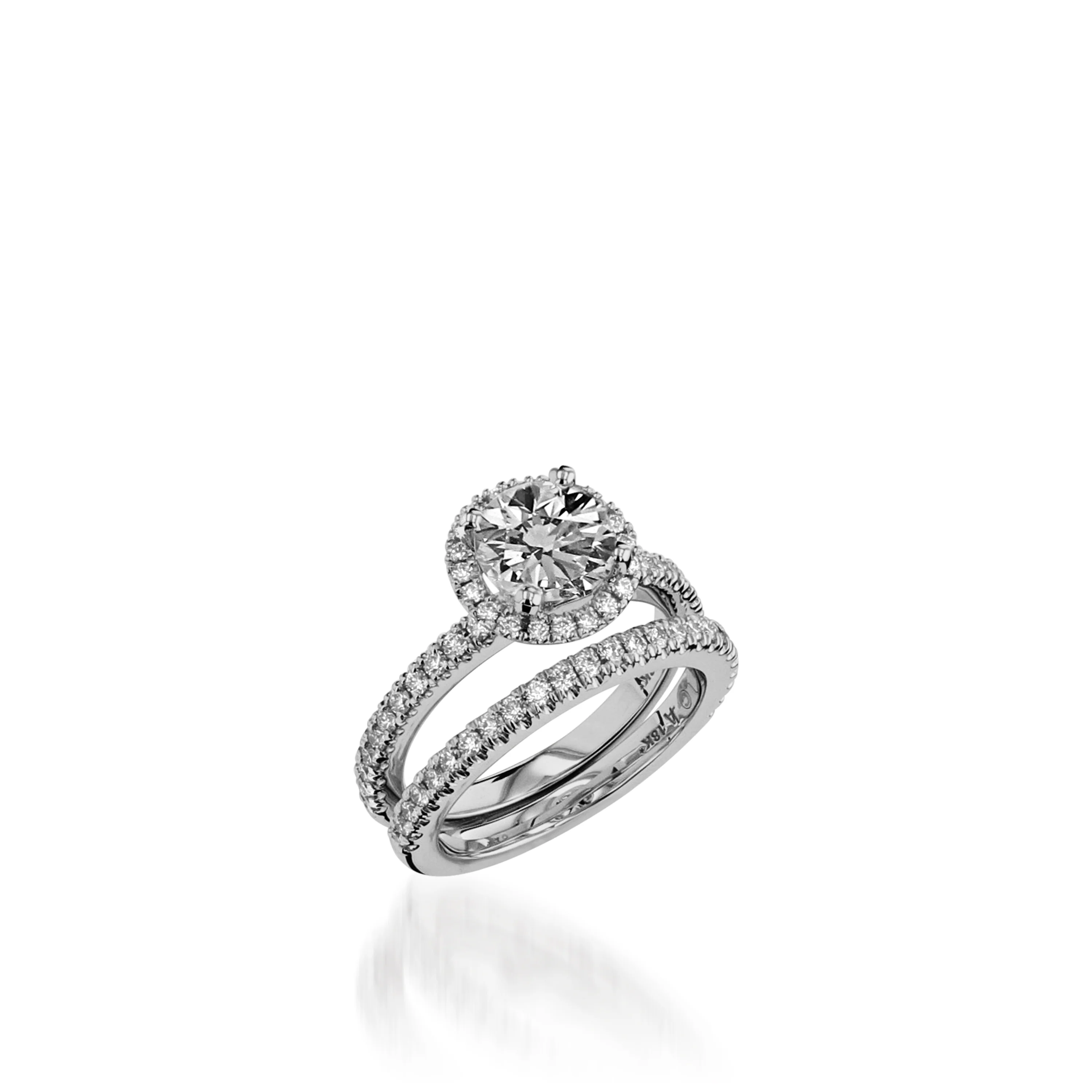Majesty Round White Gold Engagement Ring - Image 5