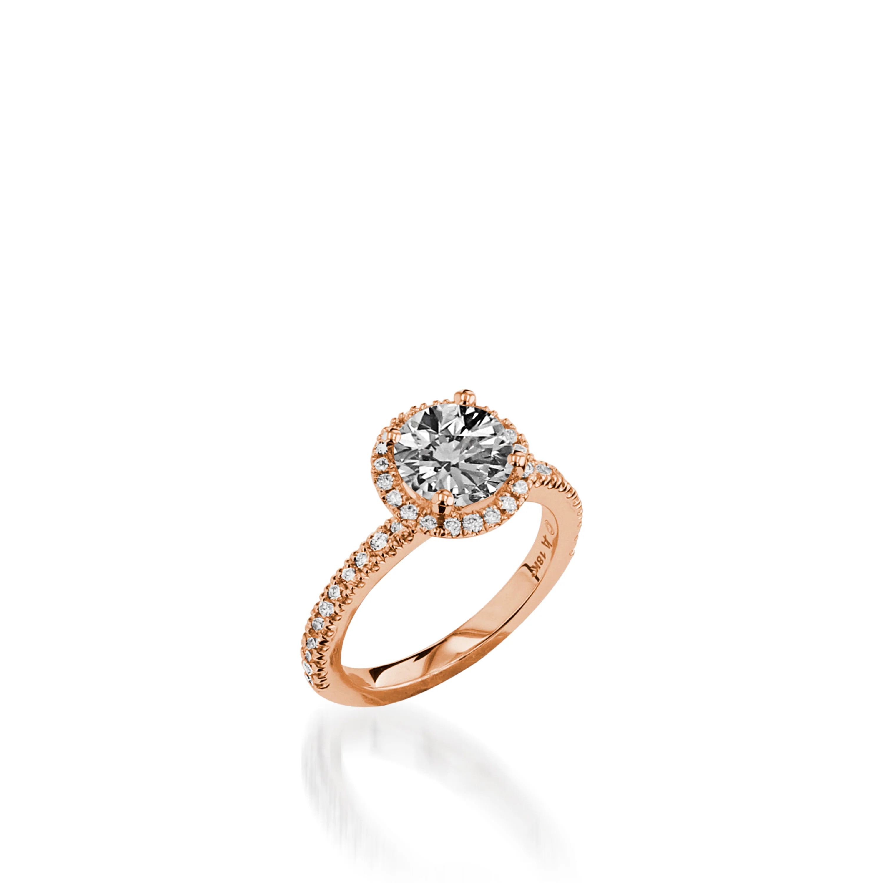 Majesty Round White Gold Engagement Ring - Image 8