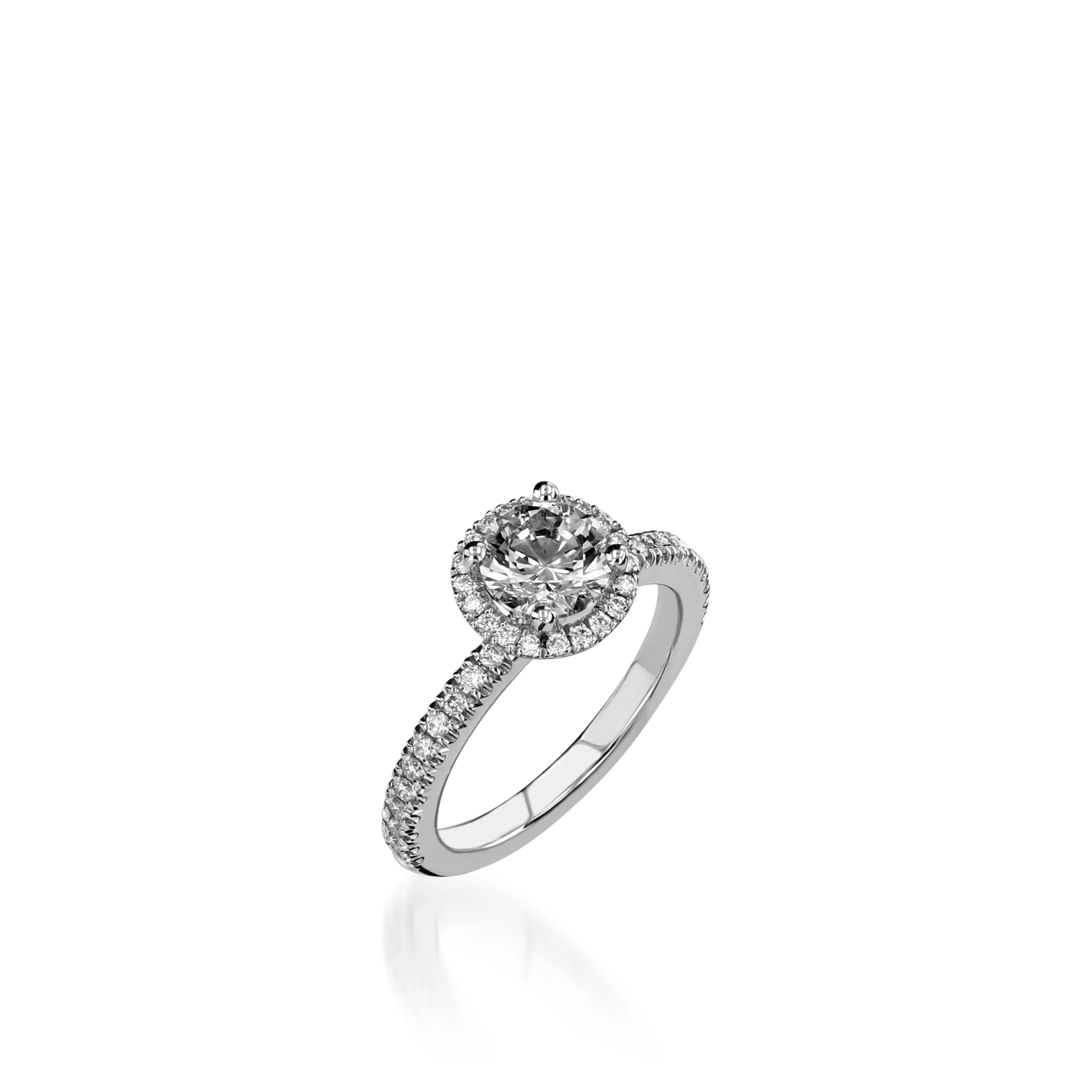 Majesty Round White Gold Engagement Ring - Image 9