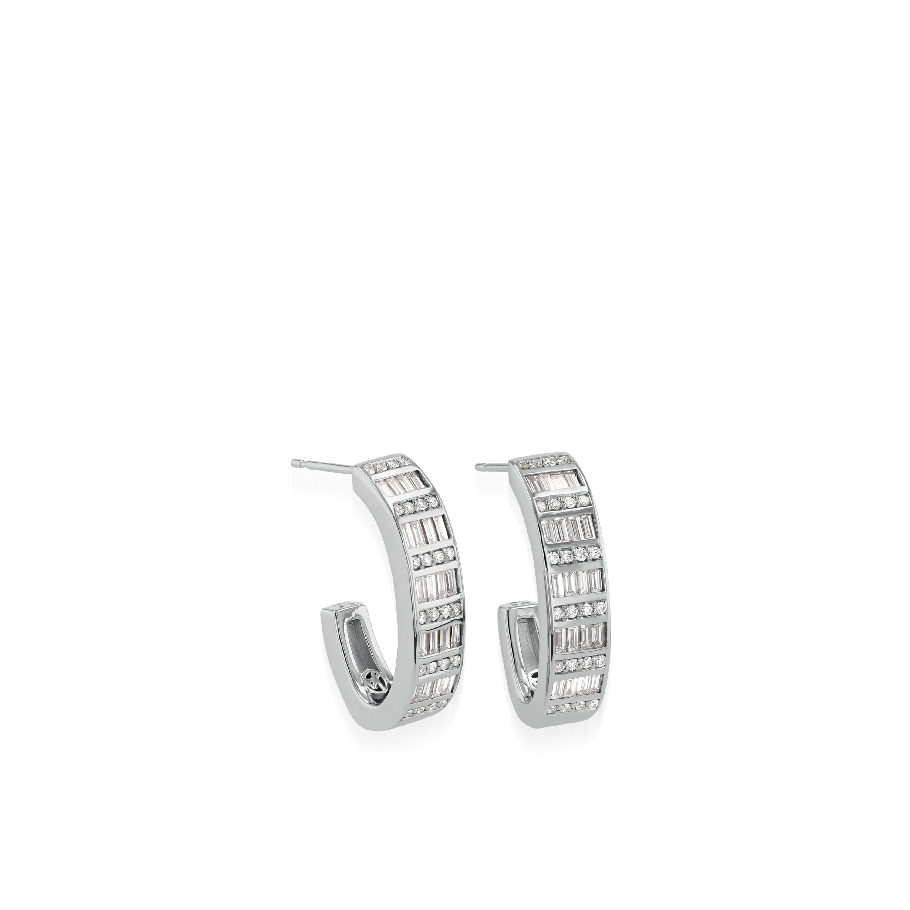 Mirage Diamond Hoop Earrings - Image 3