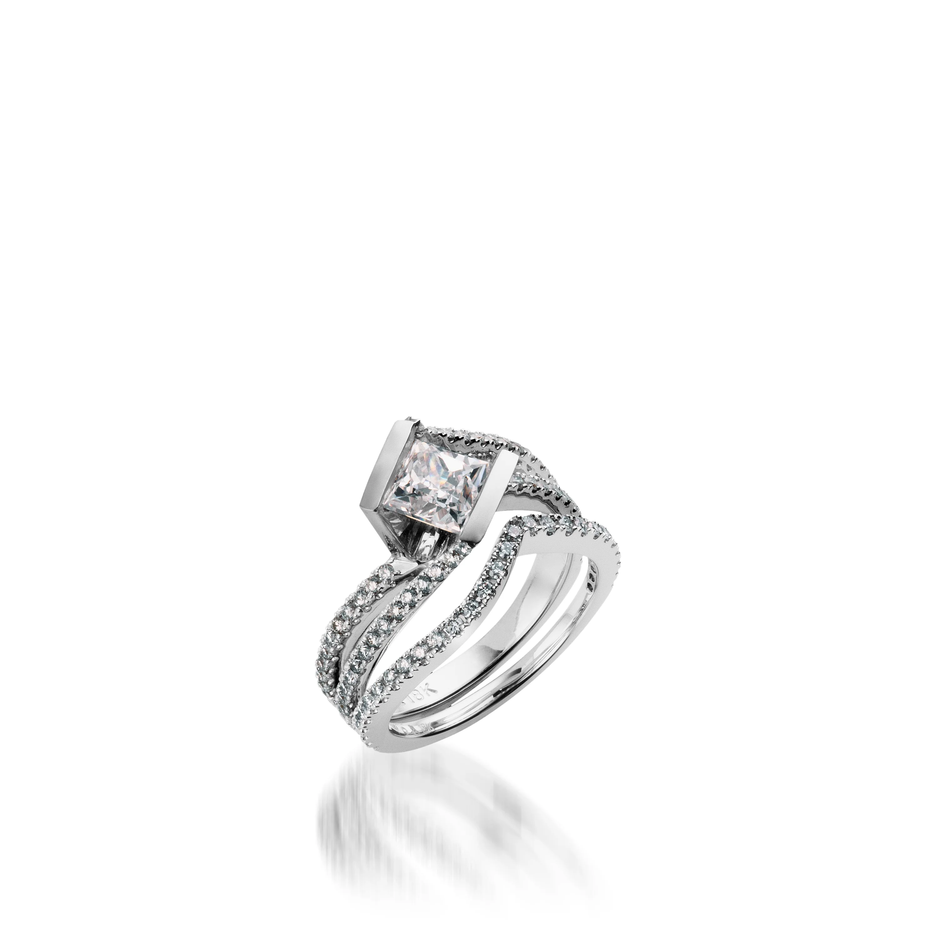 Mystere White Gold Engagement Ring - Image 4