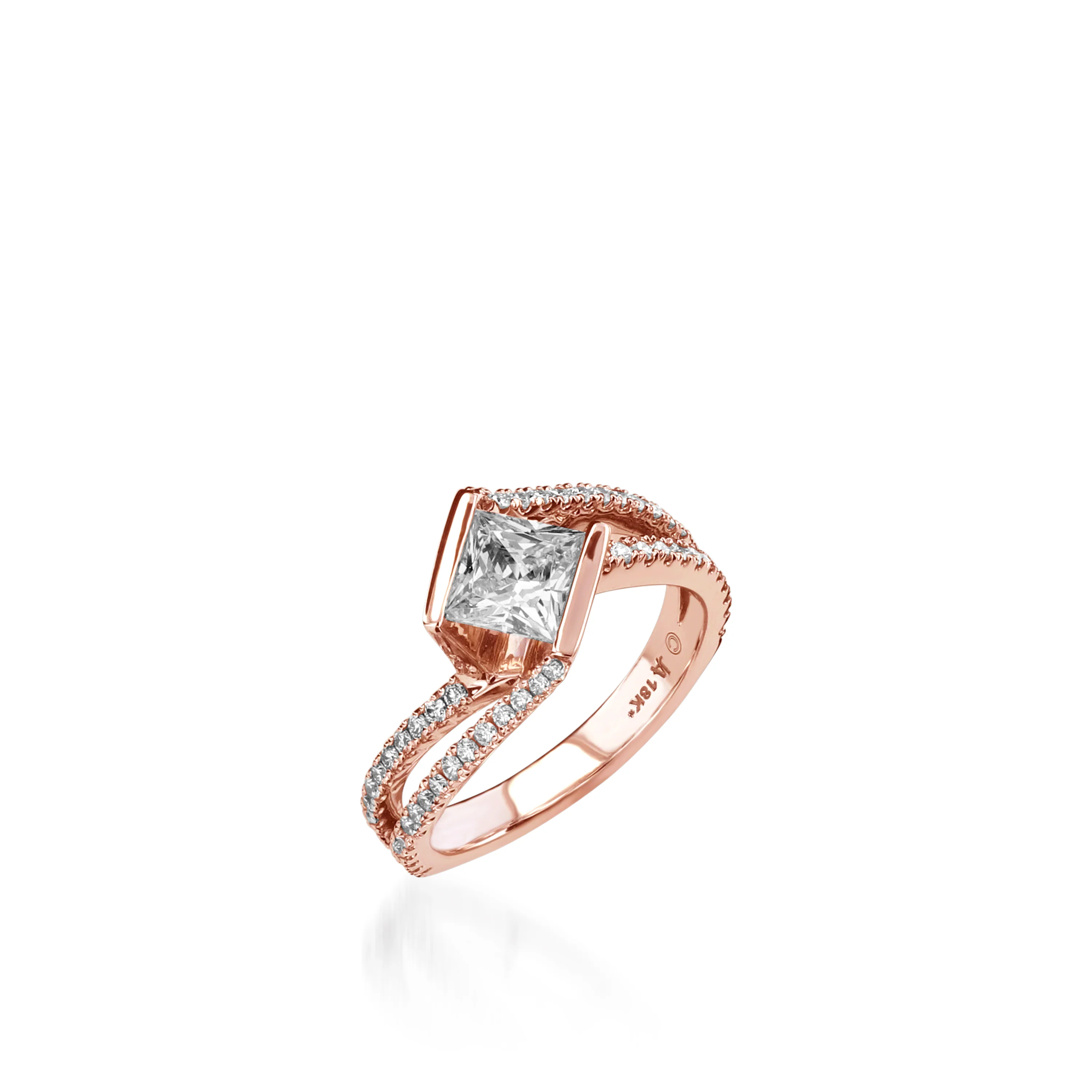 Mystere Yellow Gold Engagement Ring - Image 6