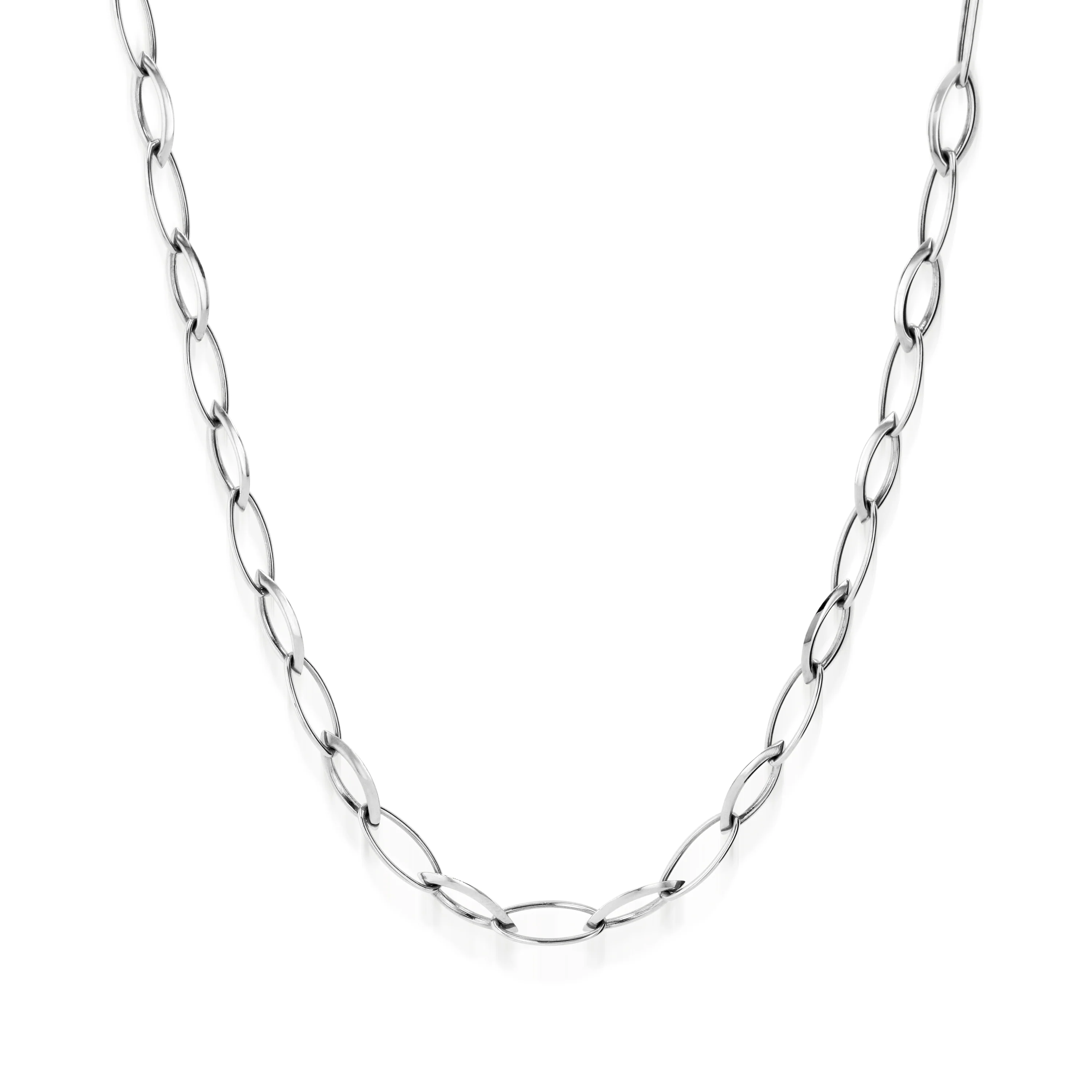 Navette Link Chain Necklace - Image 3