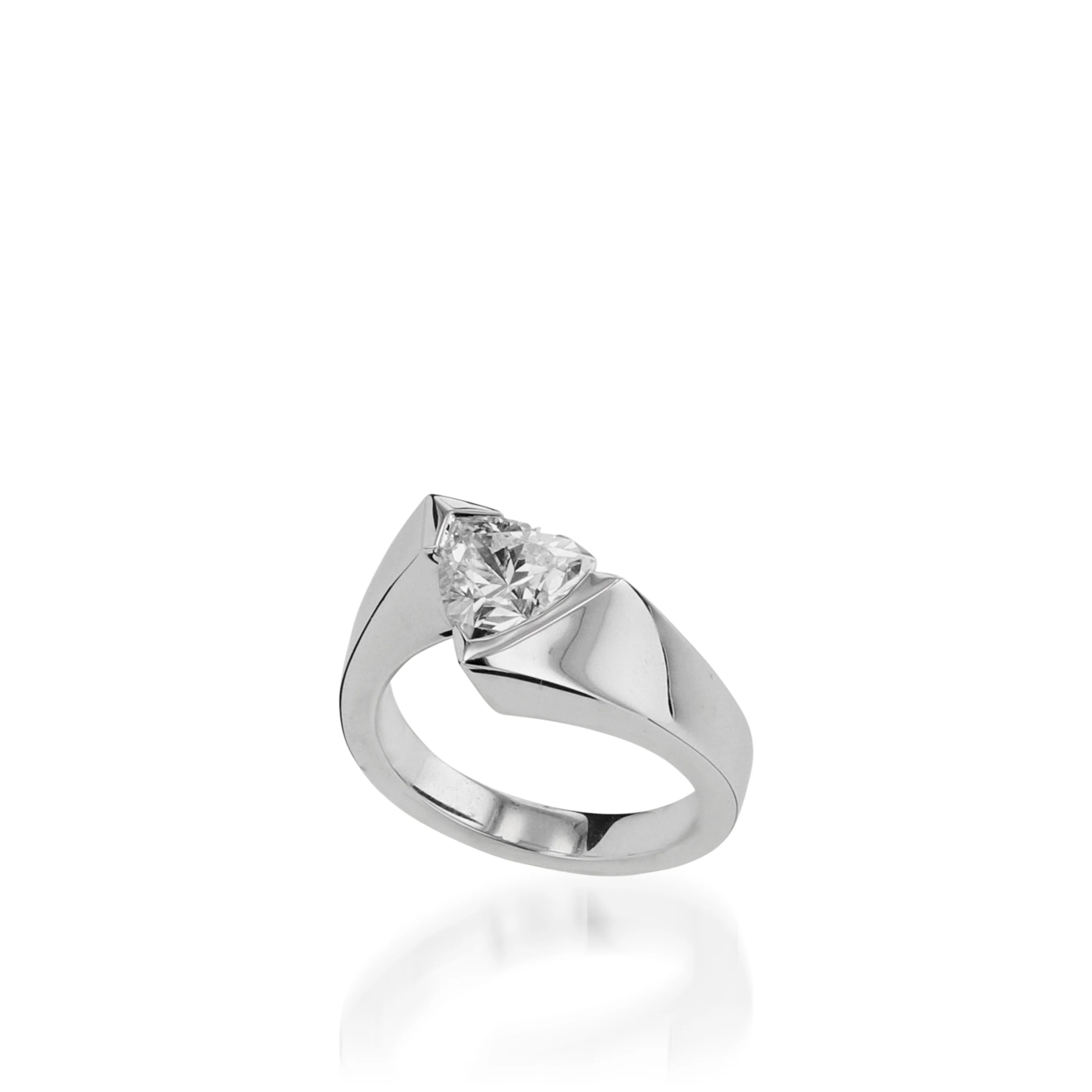 Optica White Gold Engagement Ring