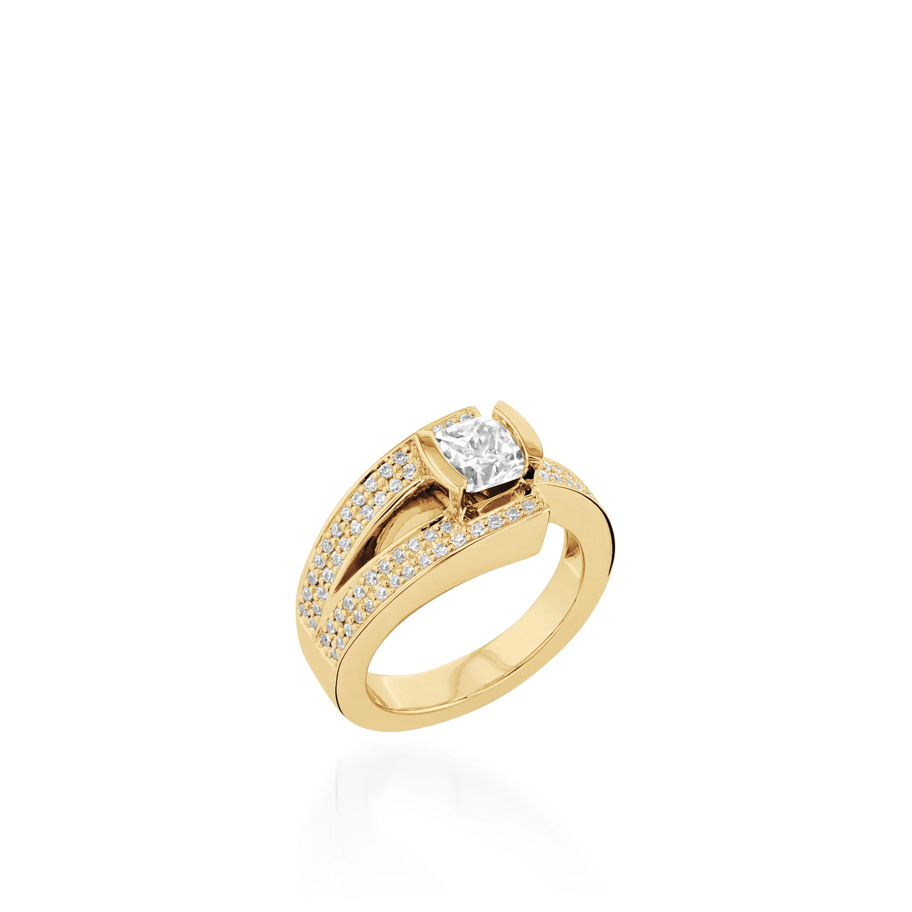 Originate Yellow Gold Engagement Ring - Image 3
