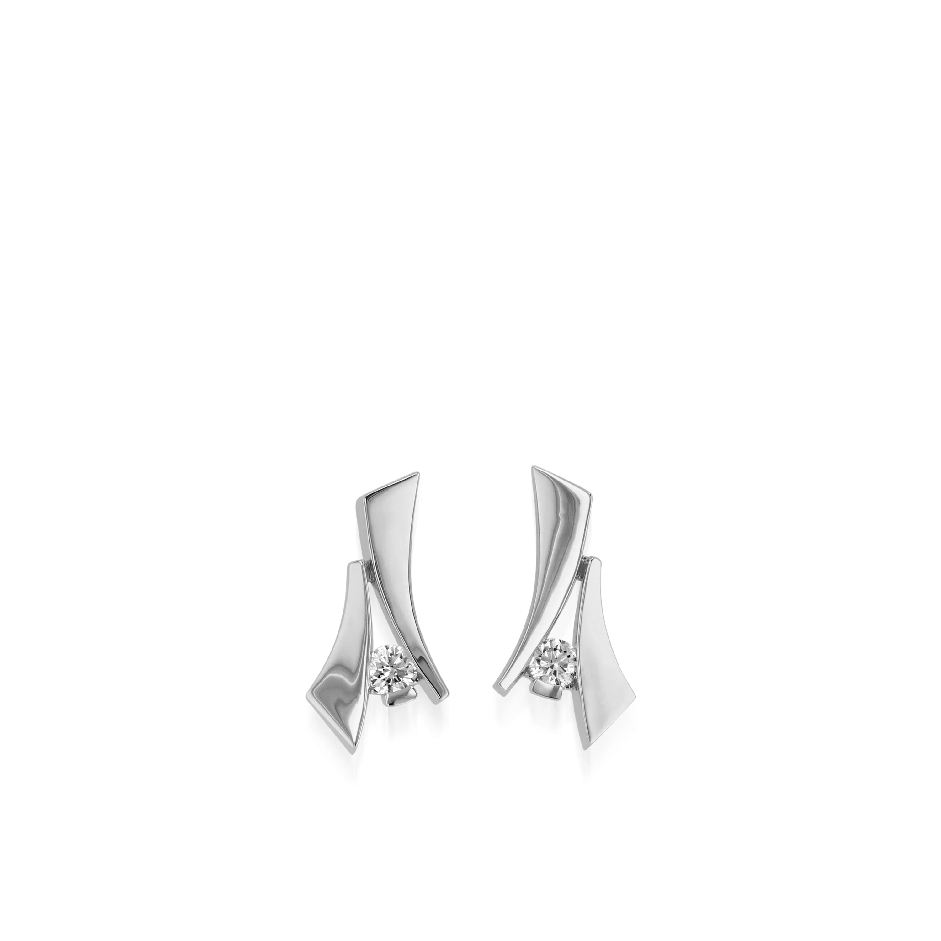 Oyster Diamond Drop Earrings - Image 3