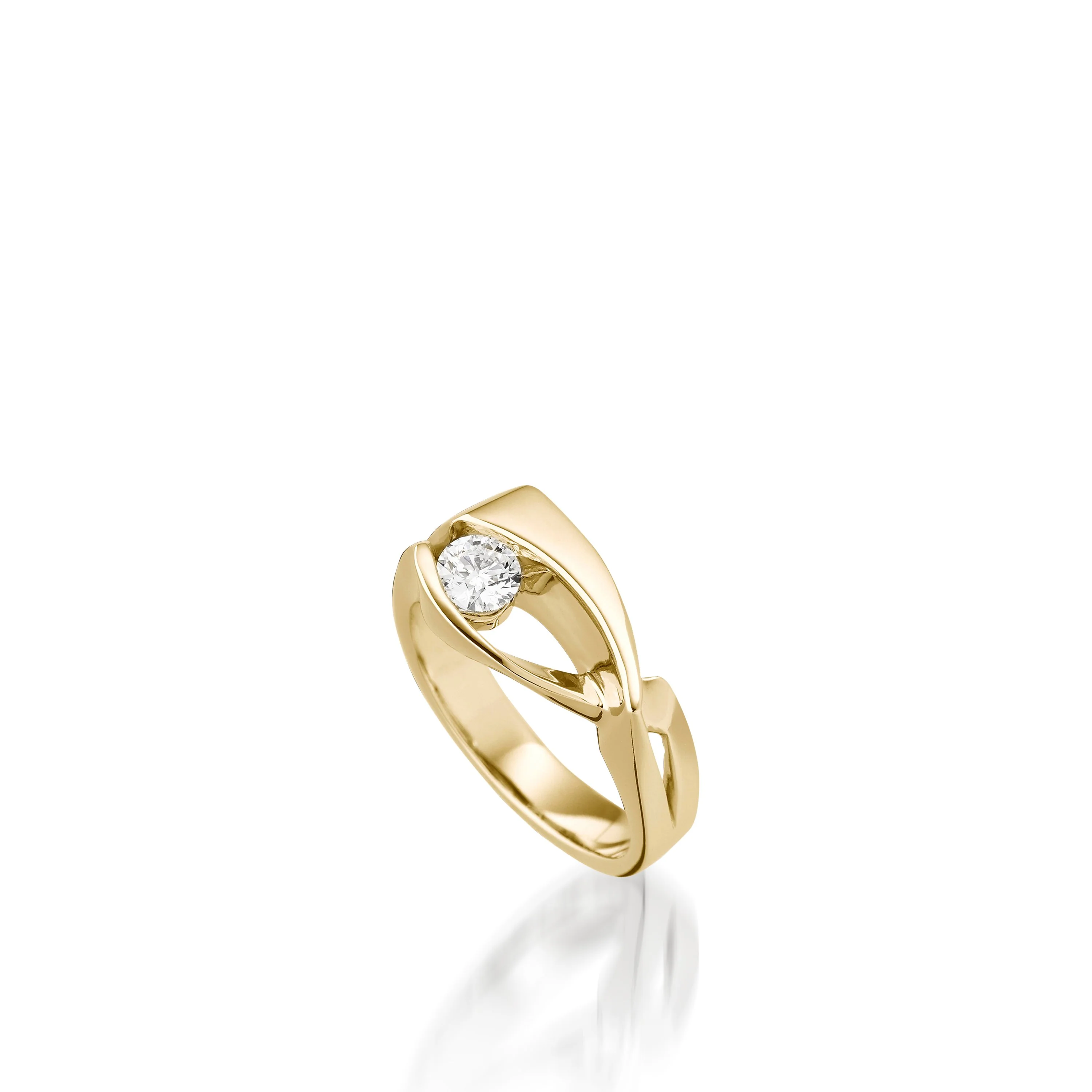 Oyster Narrow Diamond Ring - Image 4
