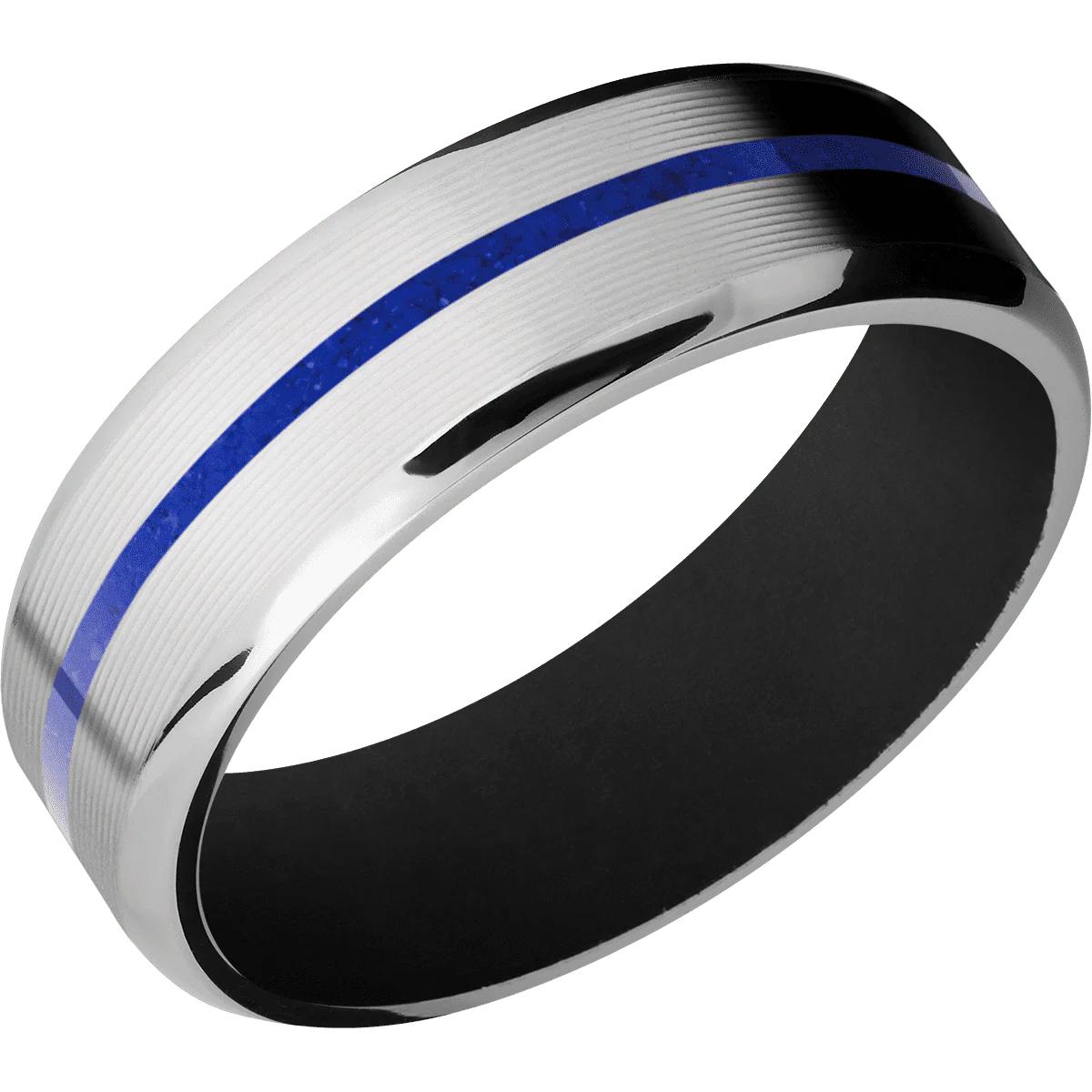 Palladium Silver + Machine , Polish Finish + Black - Image 2