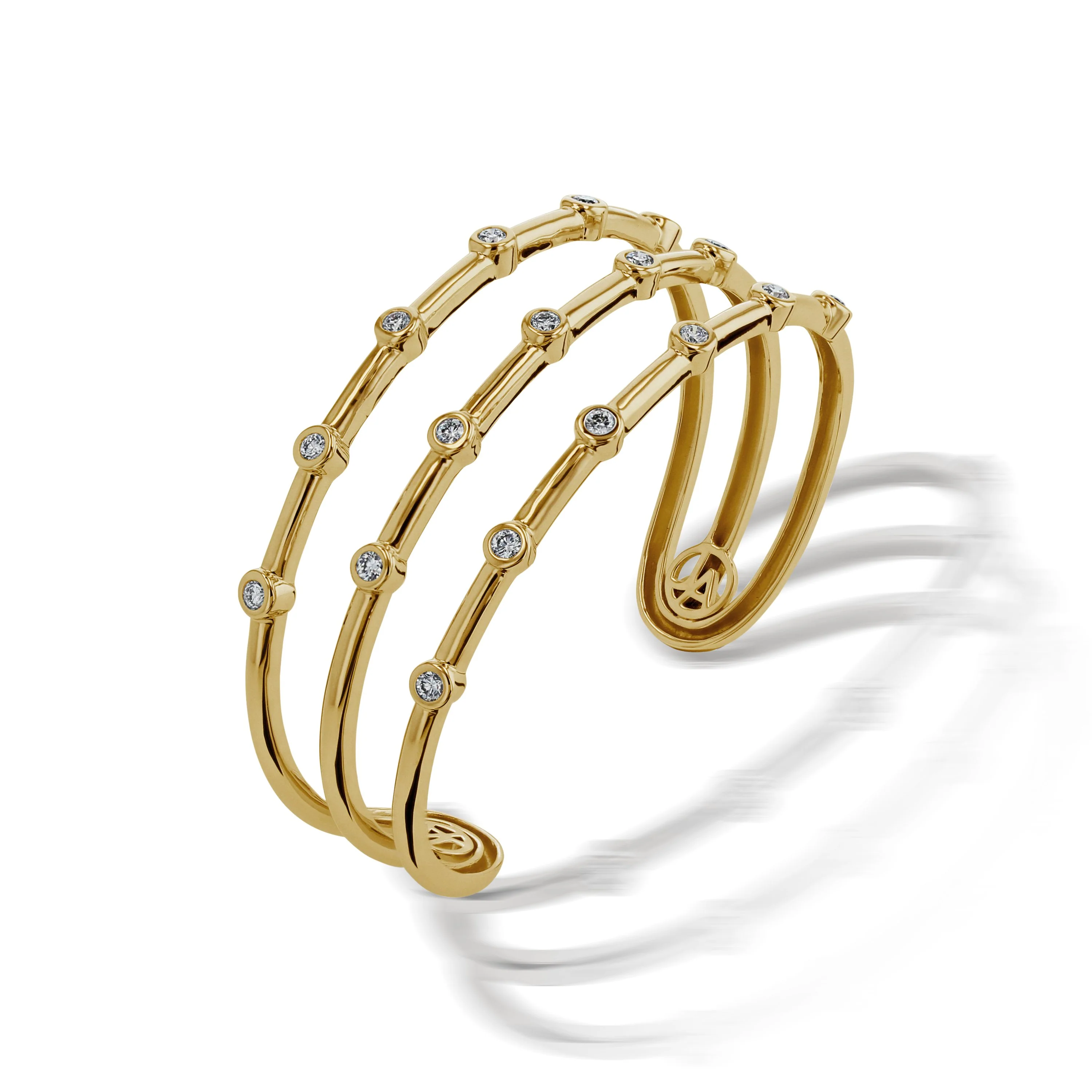 Paloma Wide Diamond Cuff Bracelet - Image 3