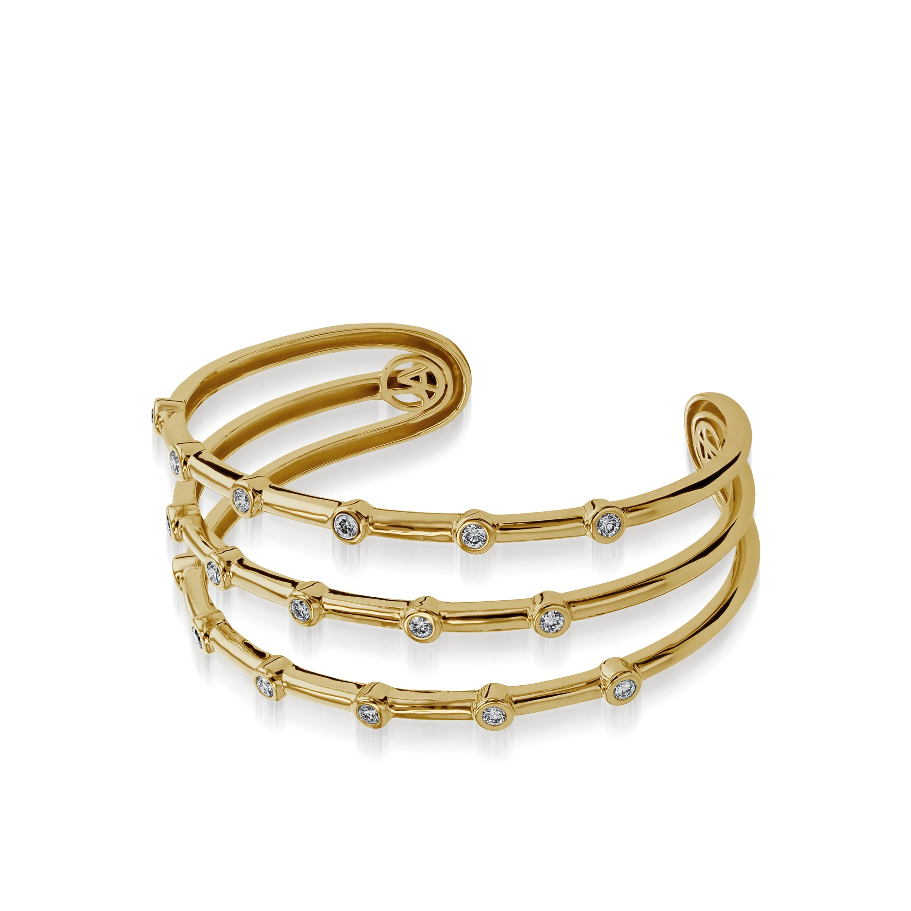 Paloma Wide Diamond Cuff Bracelet - Image 4