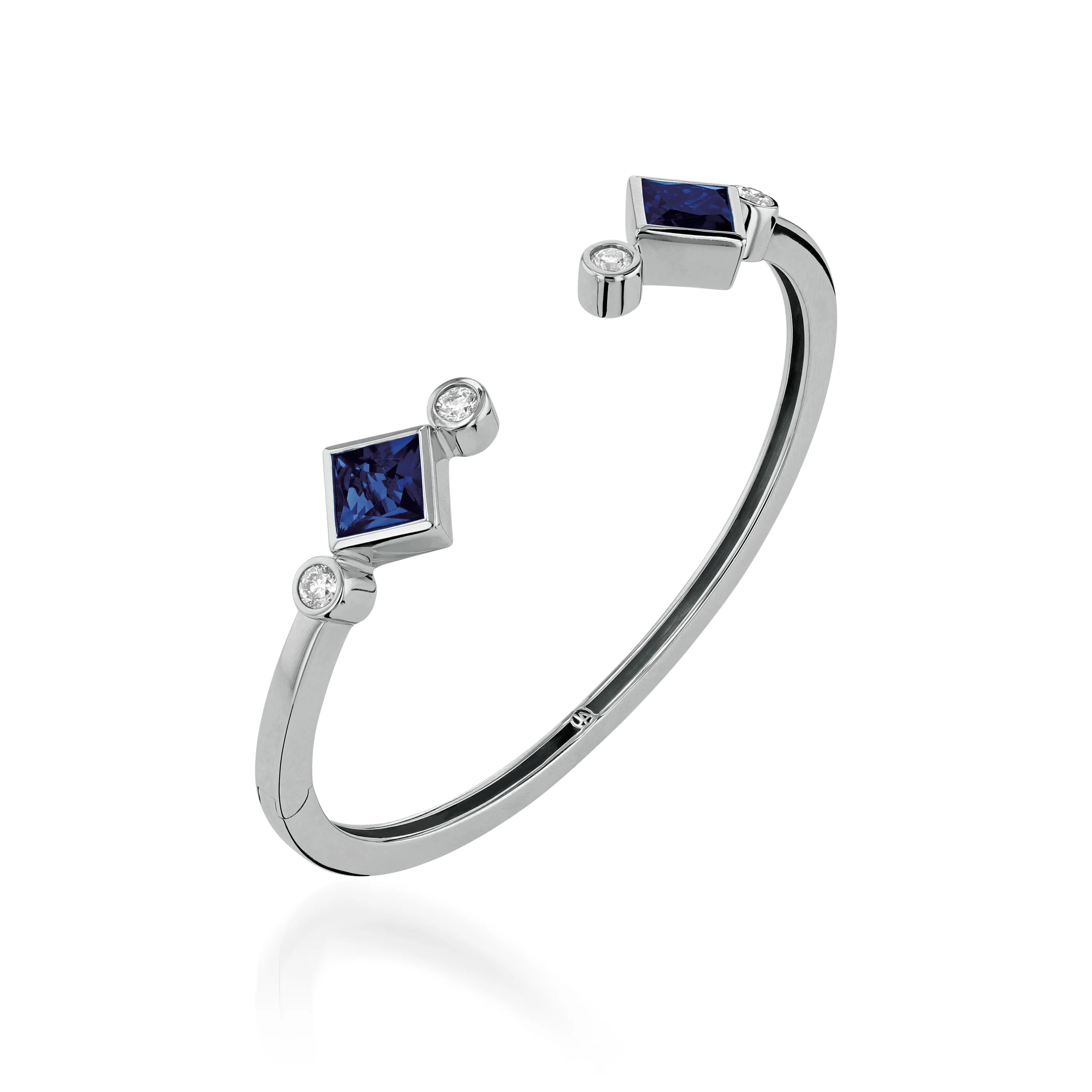 Paloma Lab-Grown Gemstone Hinged Cuff - Image 5