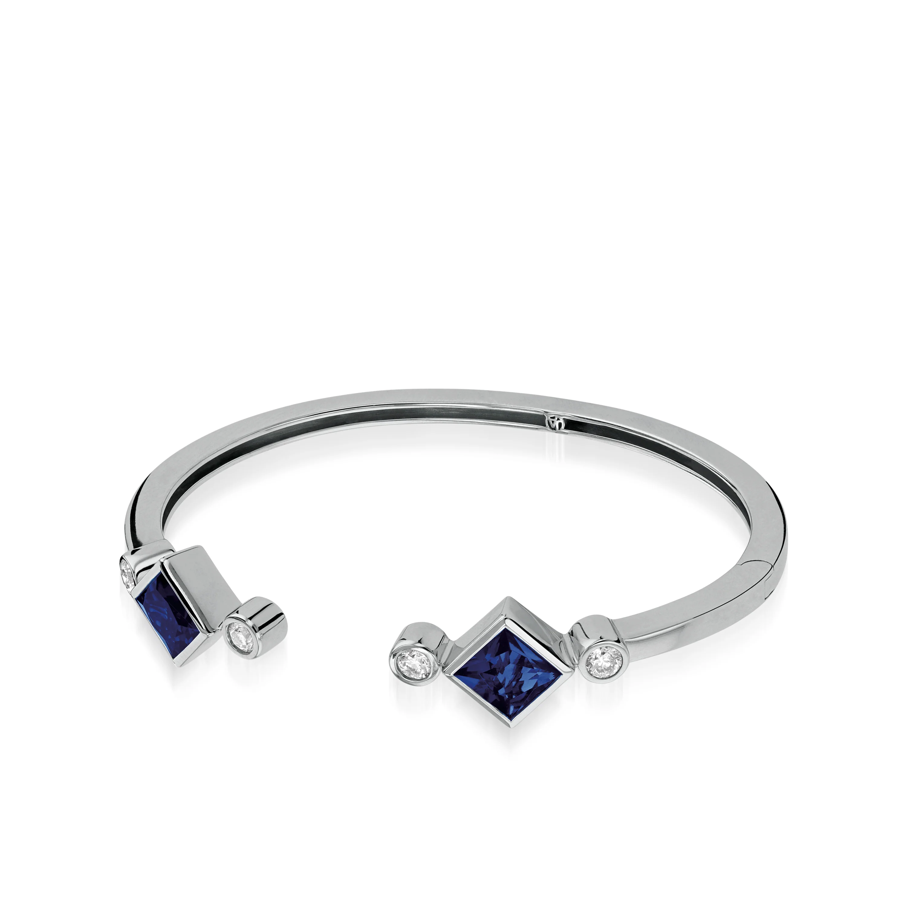 Paloma Lab-Grown Gemstone Hinged Cuff - Image 6