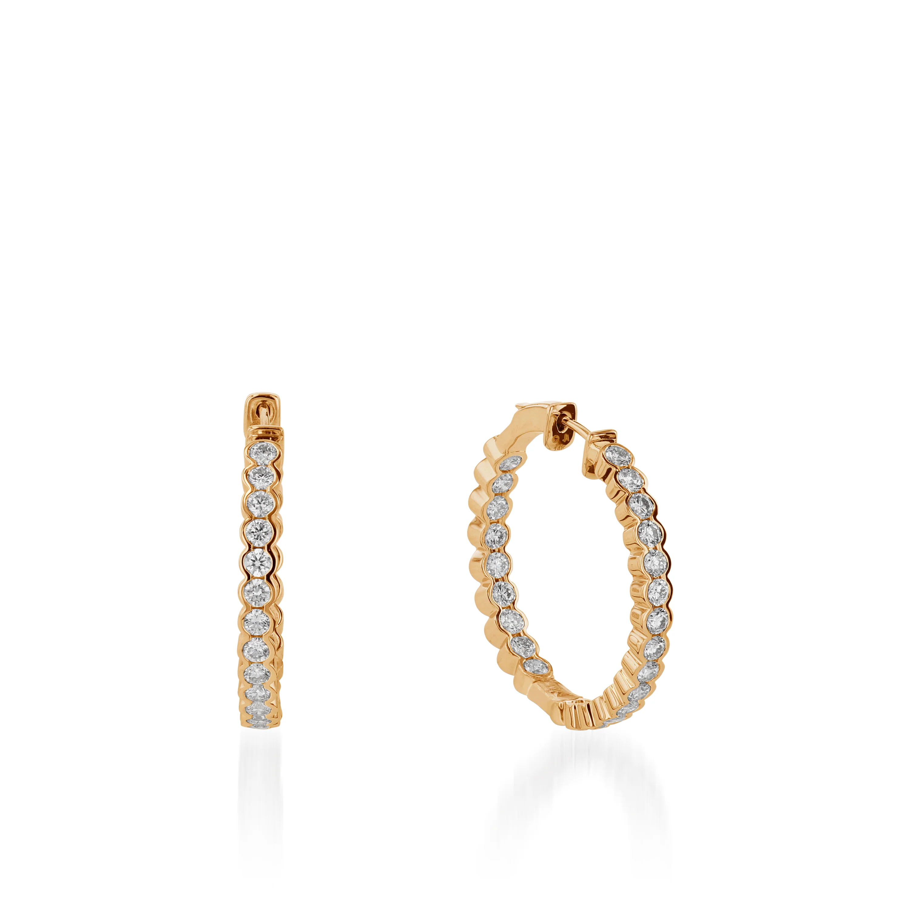 Paloma Inside-Out Diamond Hoops - Image 3