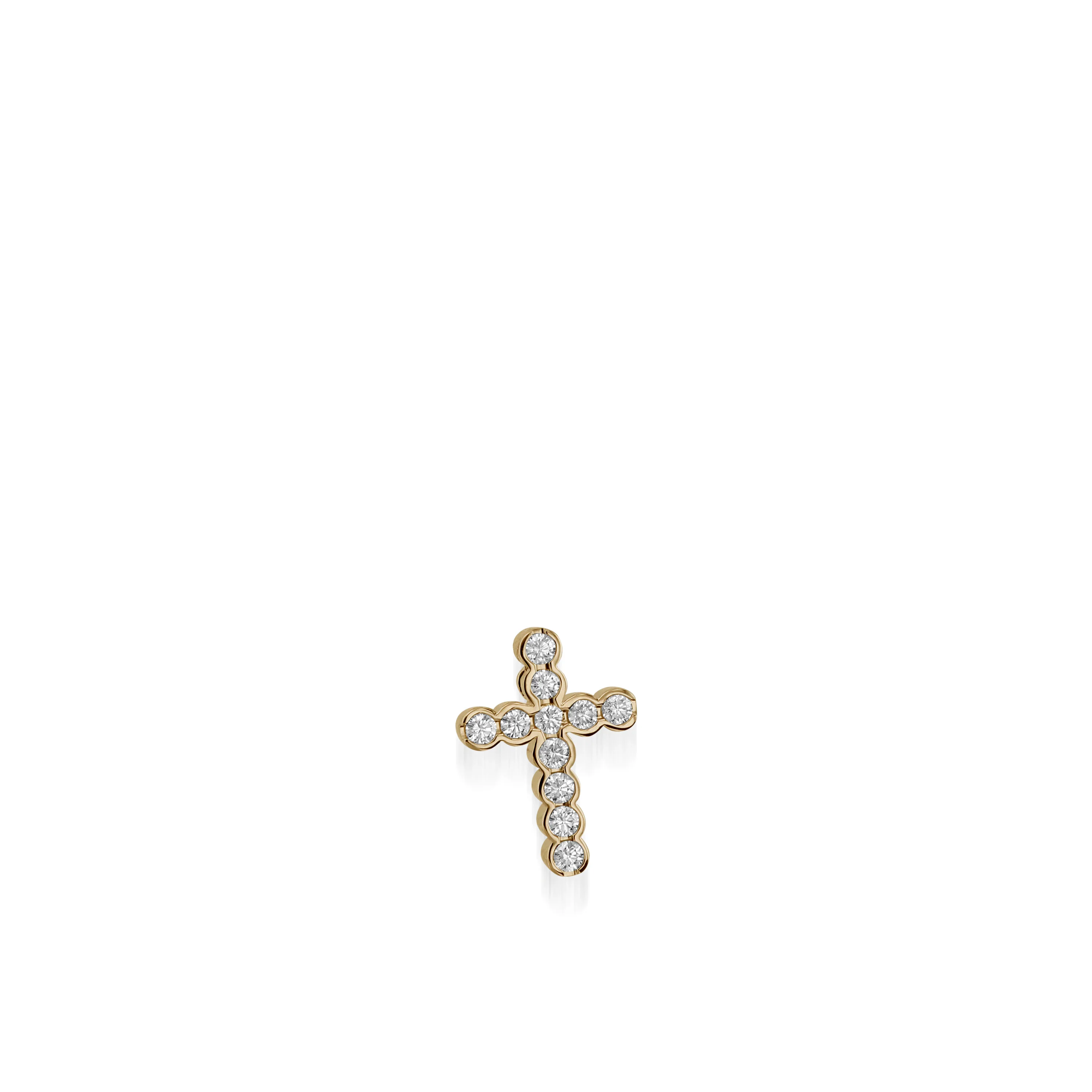 Paloma Petite Diamond Cross Medallion Pendant - Image 4