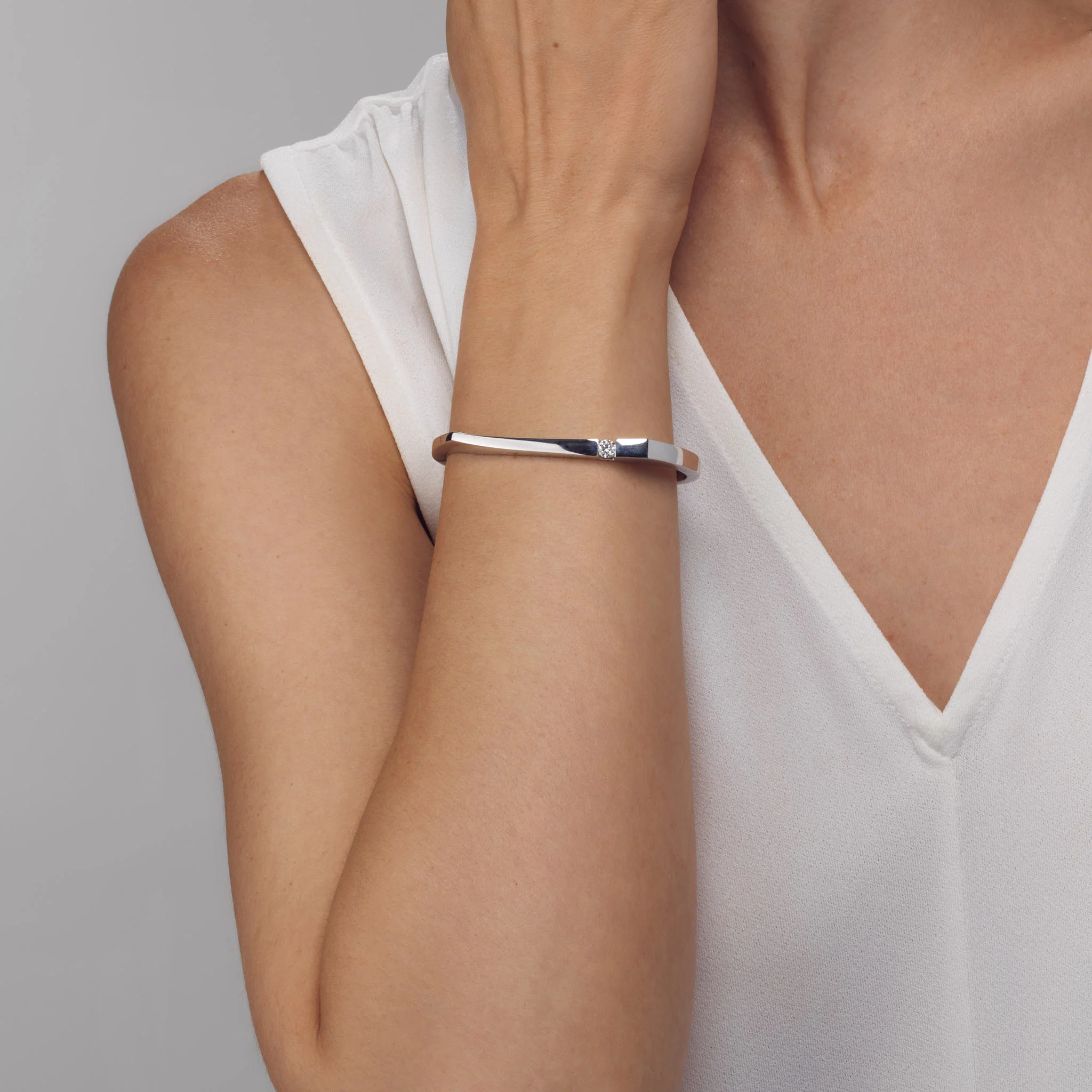 Polar Diamond Cuff Bracelet - Image 8
