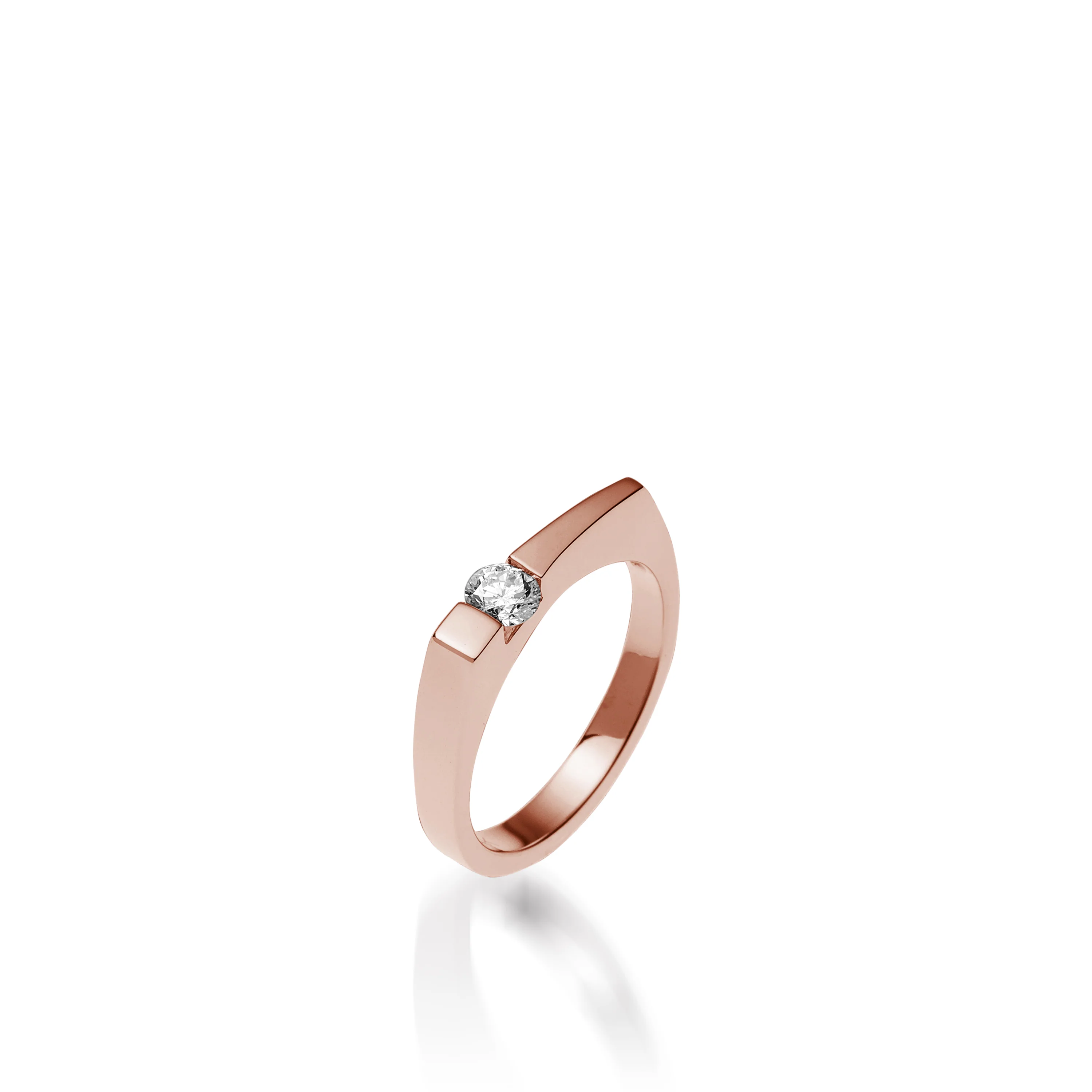 Polar Diamond Ring - Rose Gold