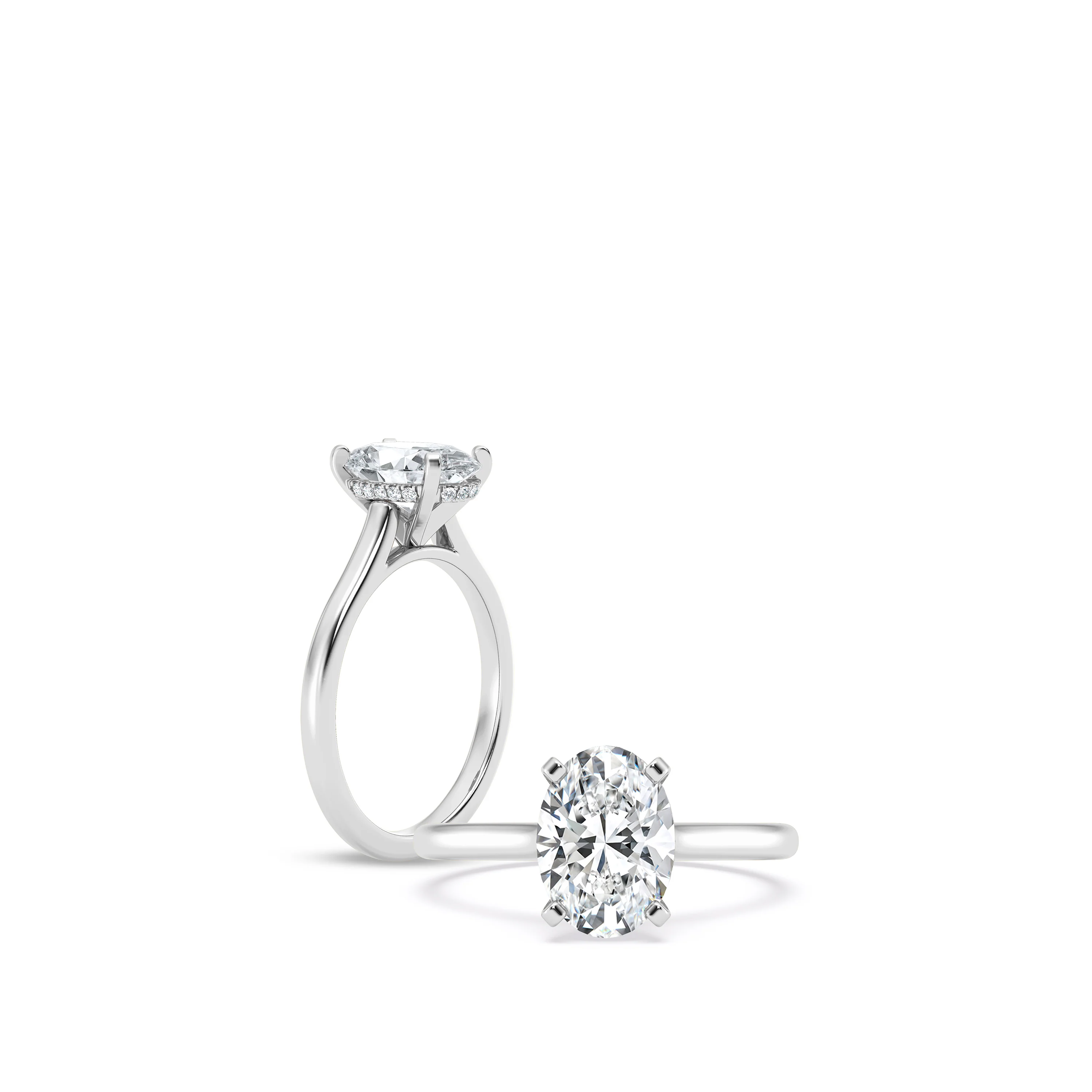 Pure 2 Carat Oval Lab Diamond Engagement Ring
