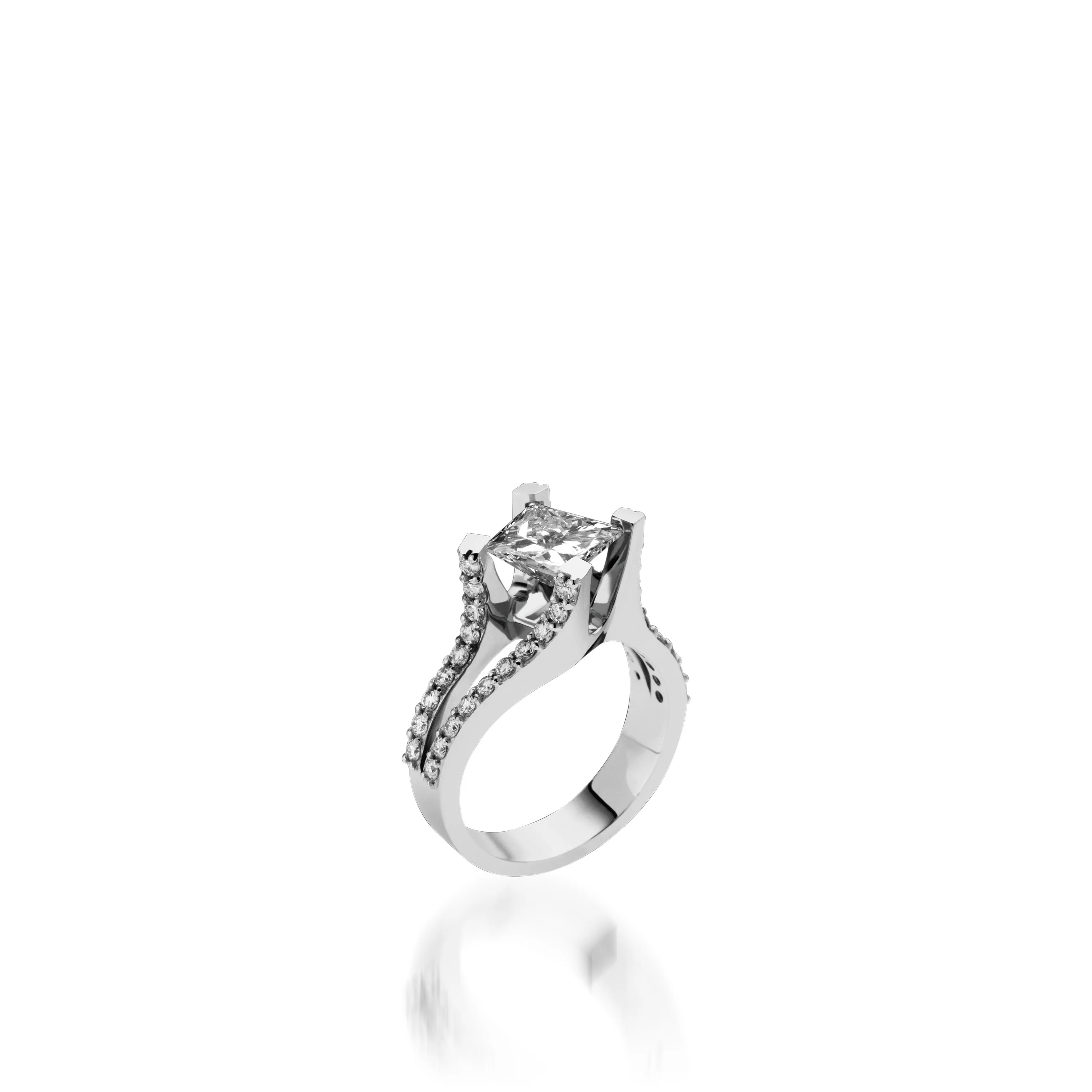Rhapsody White Gold Engagement Ring
