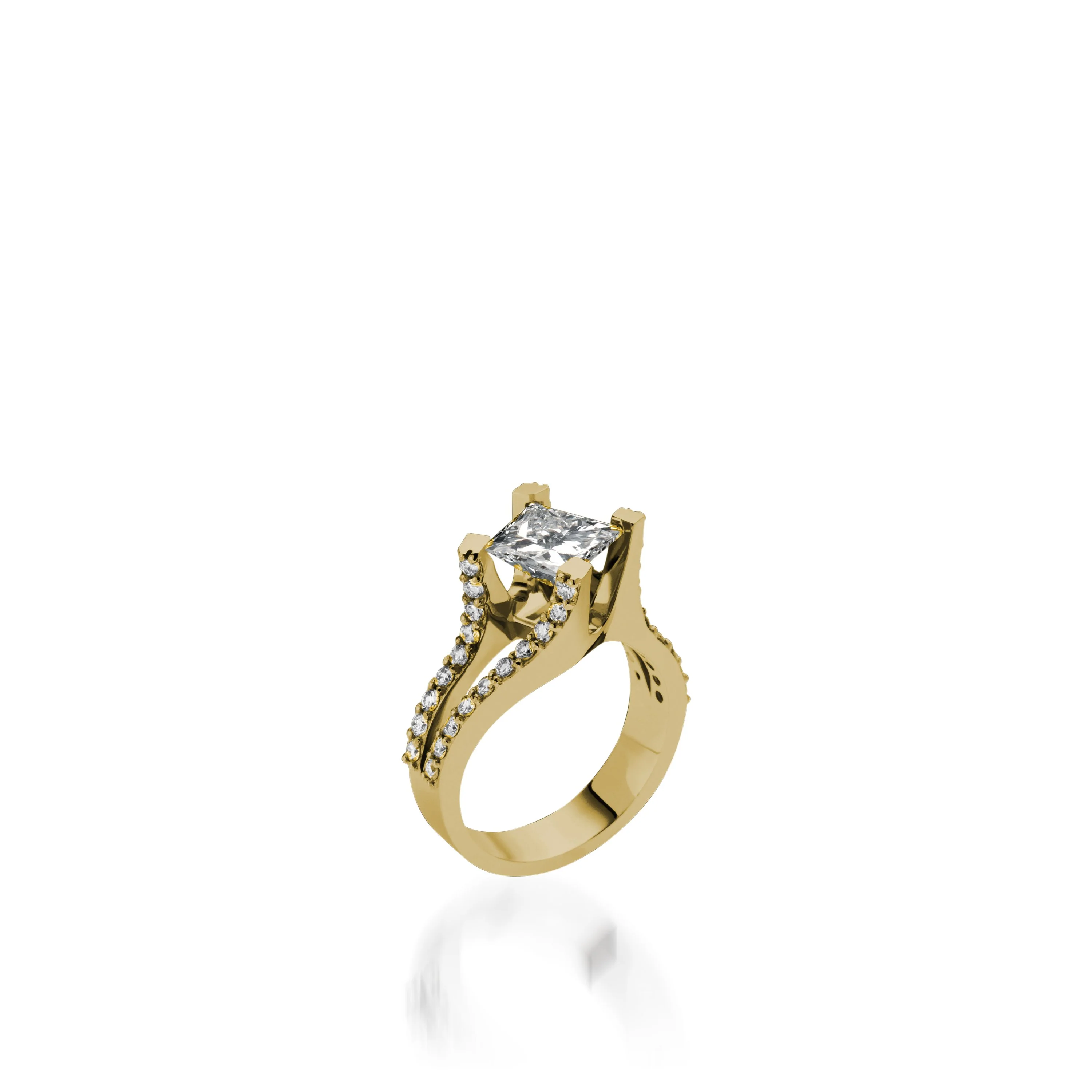Rhapsody White Gold Engagement Ring - Image 4