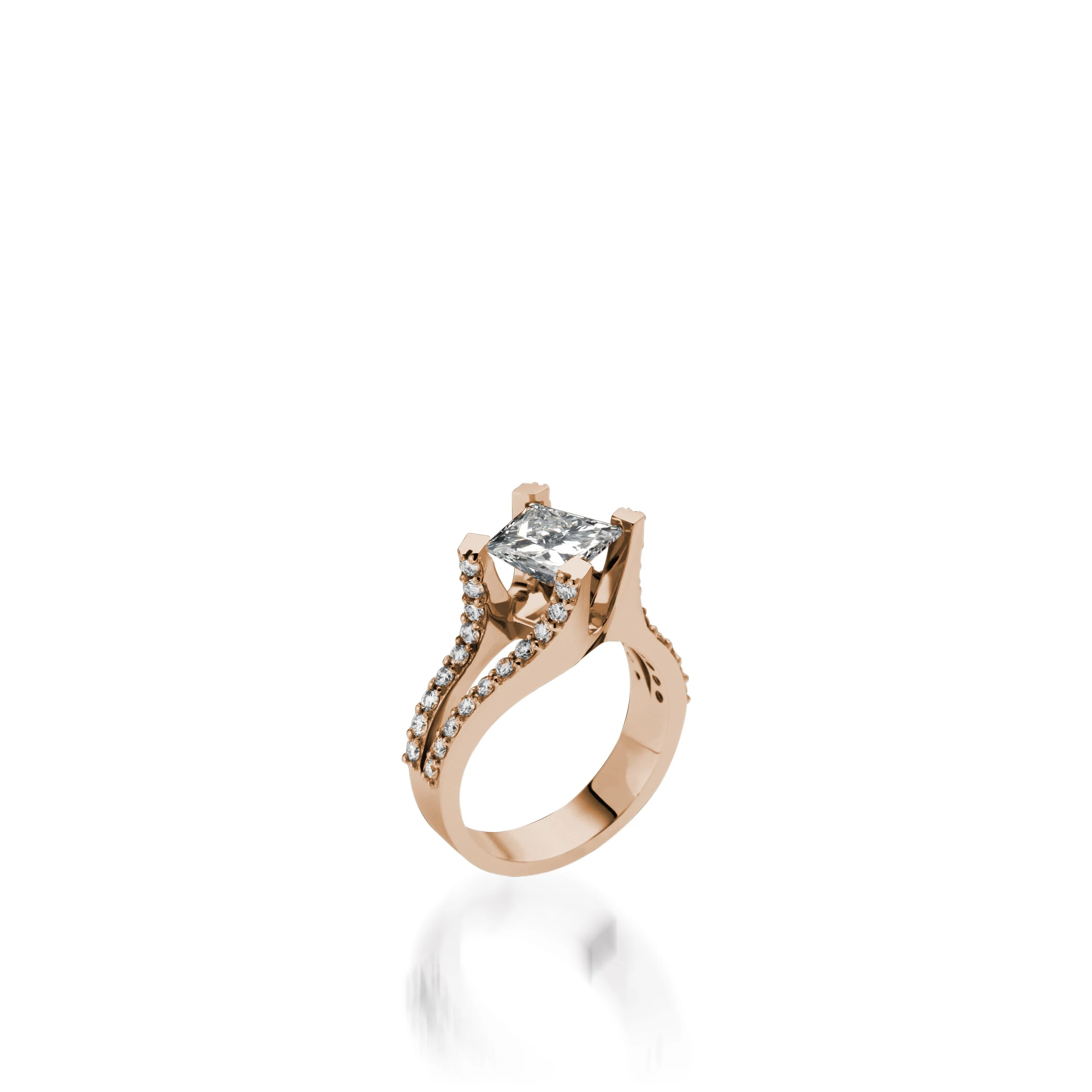 Rhapsody White Gold Engagement Ring - Image 5