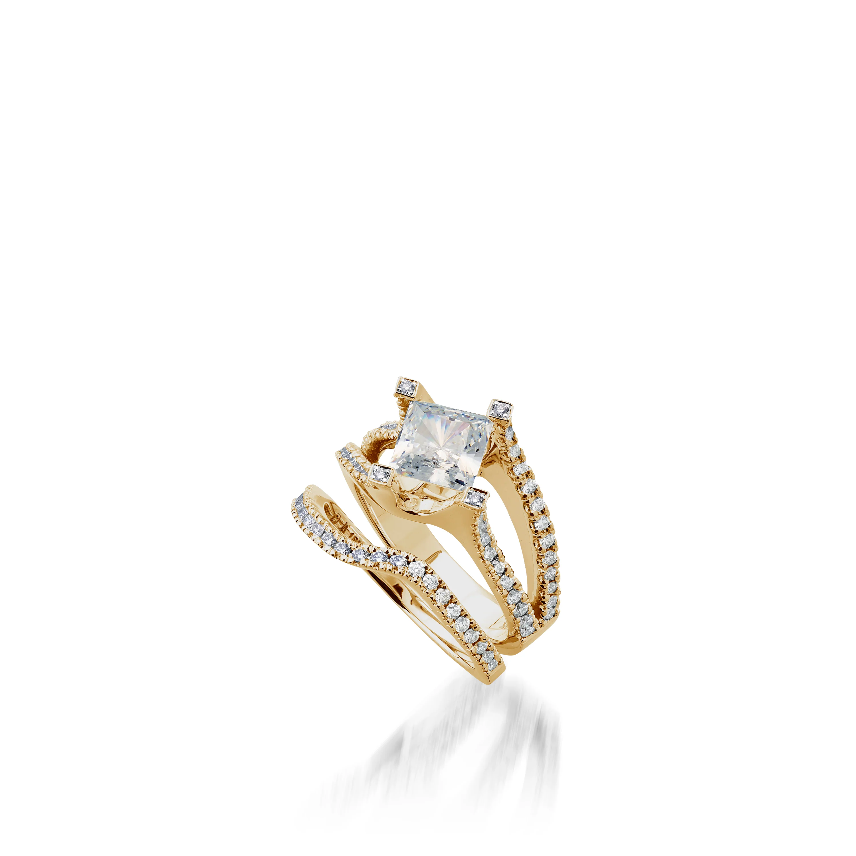 Rhapsody Yellow Gold Engagement Ring - Image 2