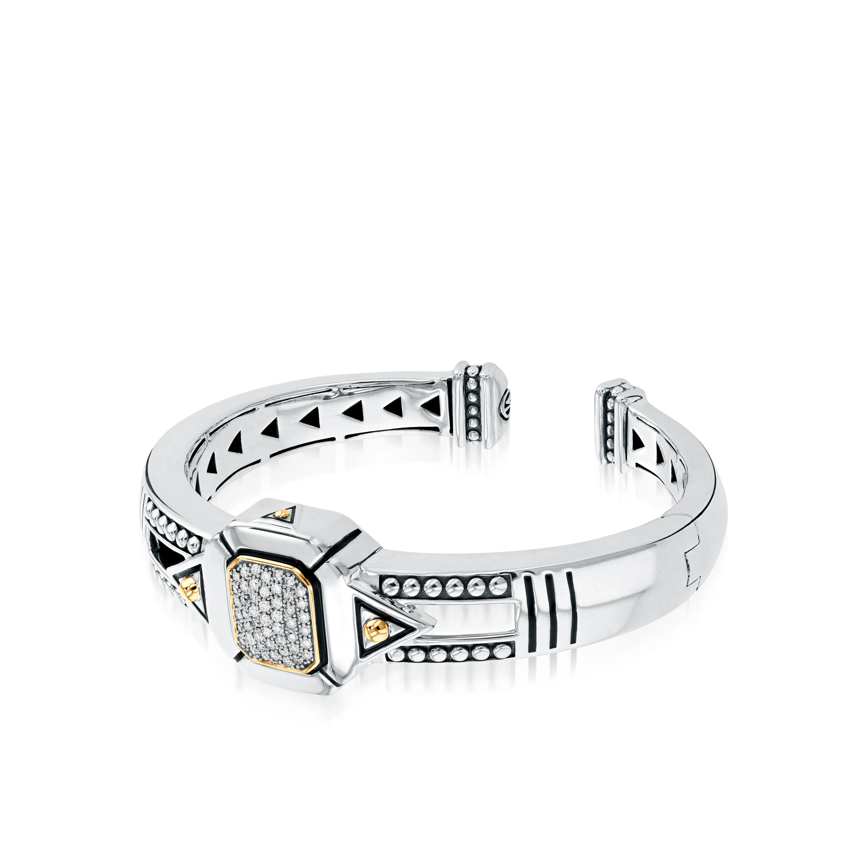 Sahara Pave Diamond Hinged Cuff Bracelet - Image 2