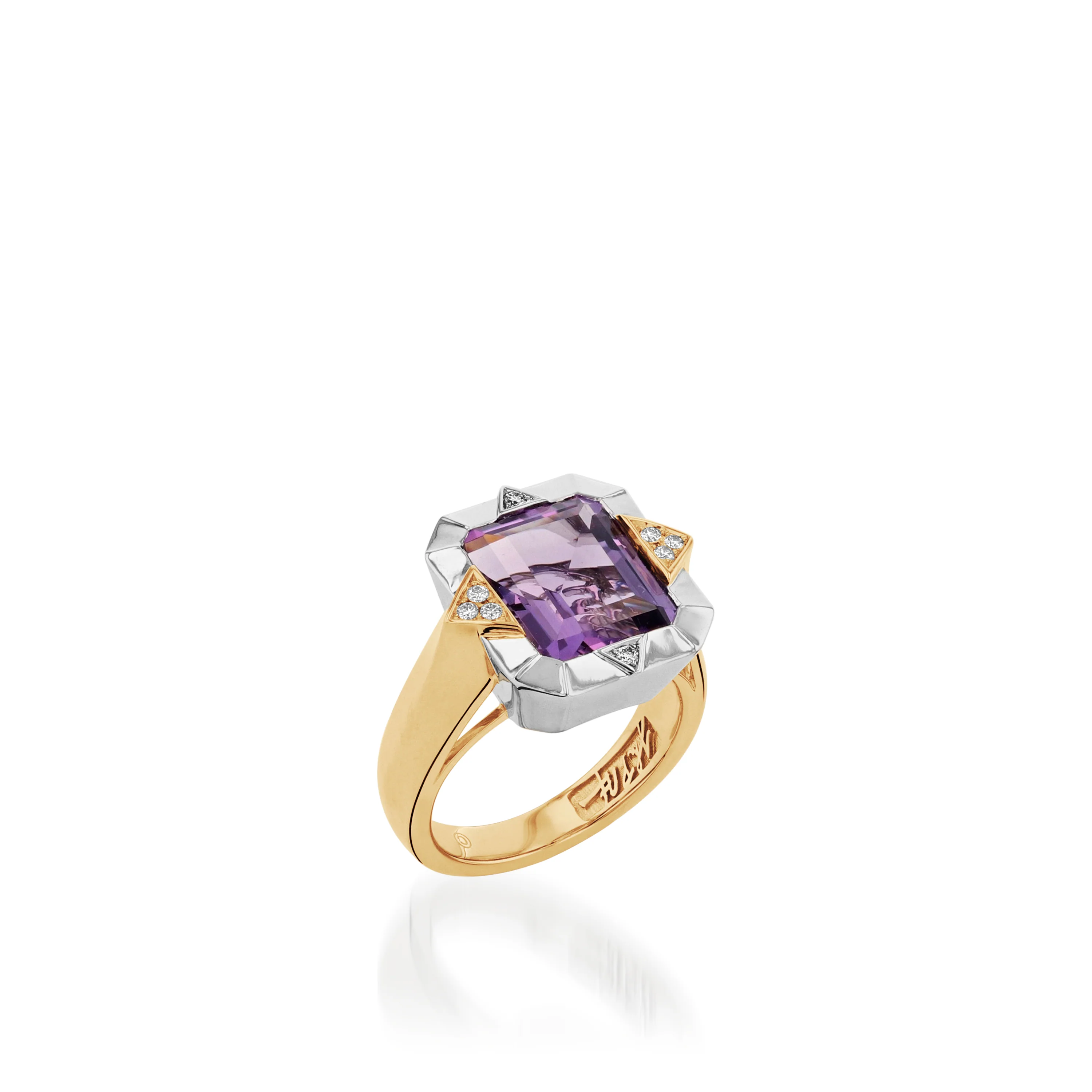 Signature Amethyst and Diamond Ring