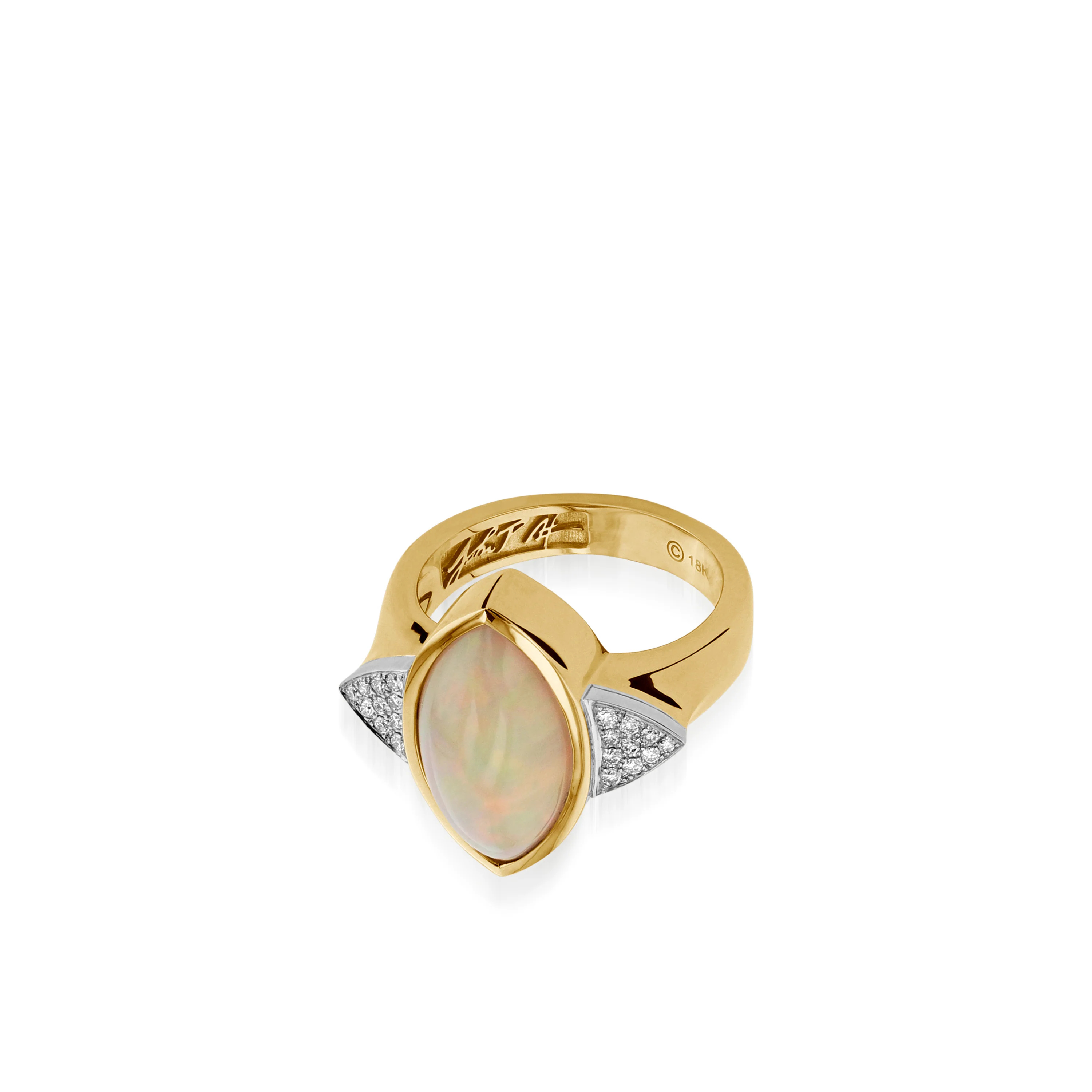 Signature Opal and Pave Diamond Ring - Image 2