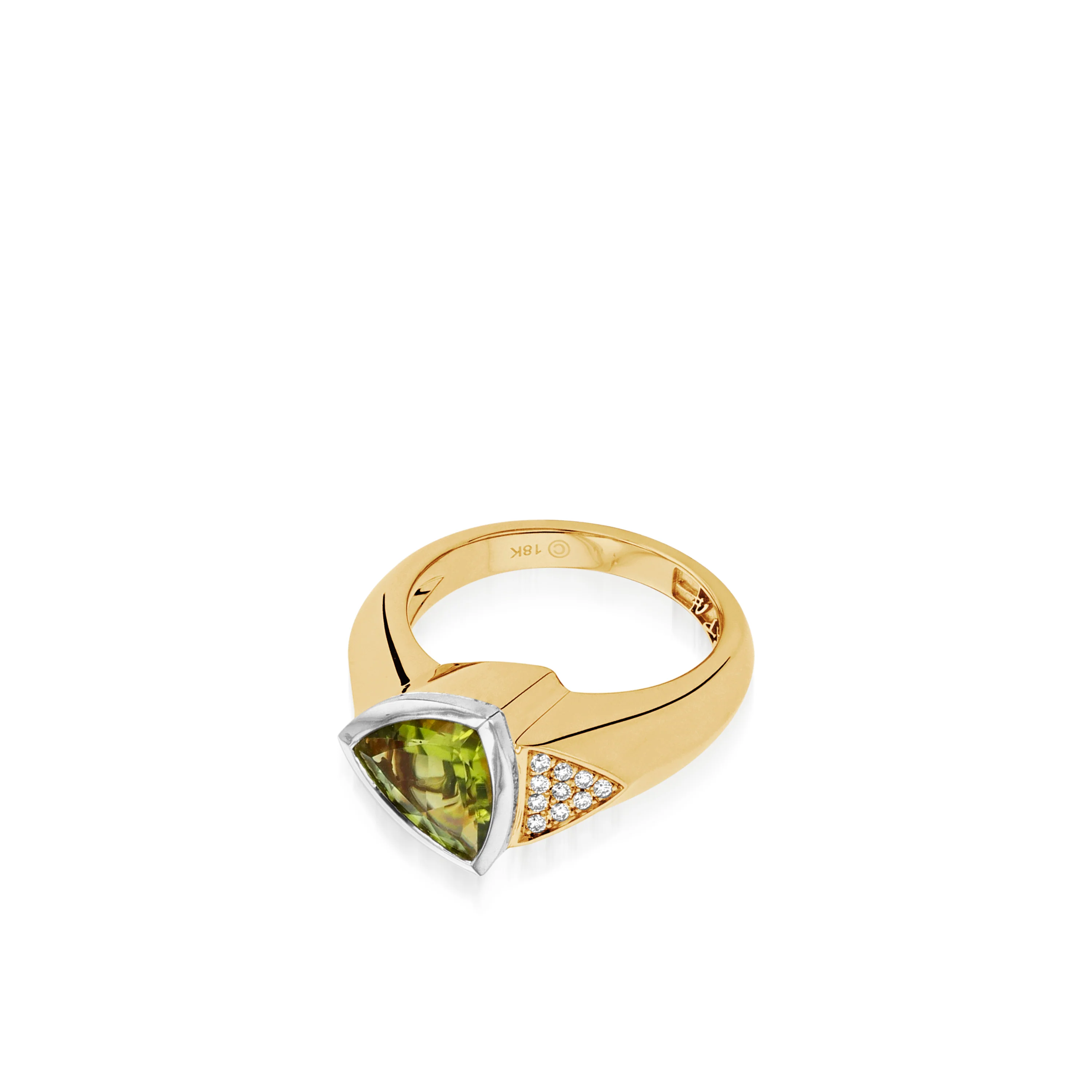 Signature Peridot and Pave Diamond Ring - Image 2