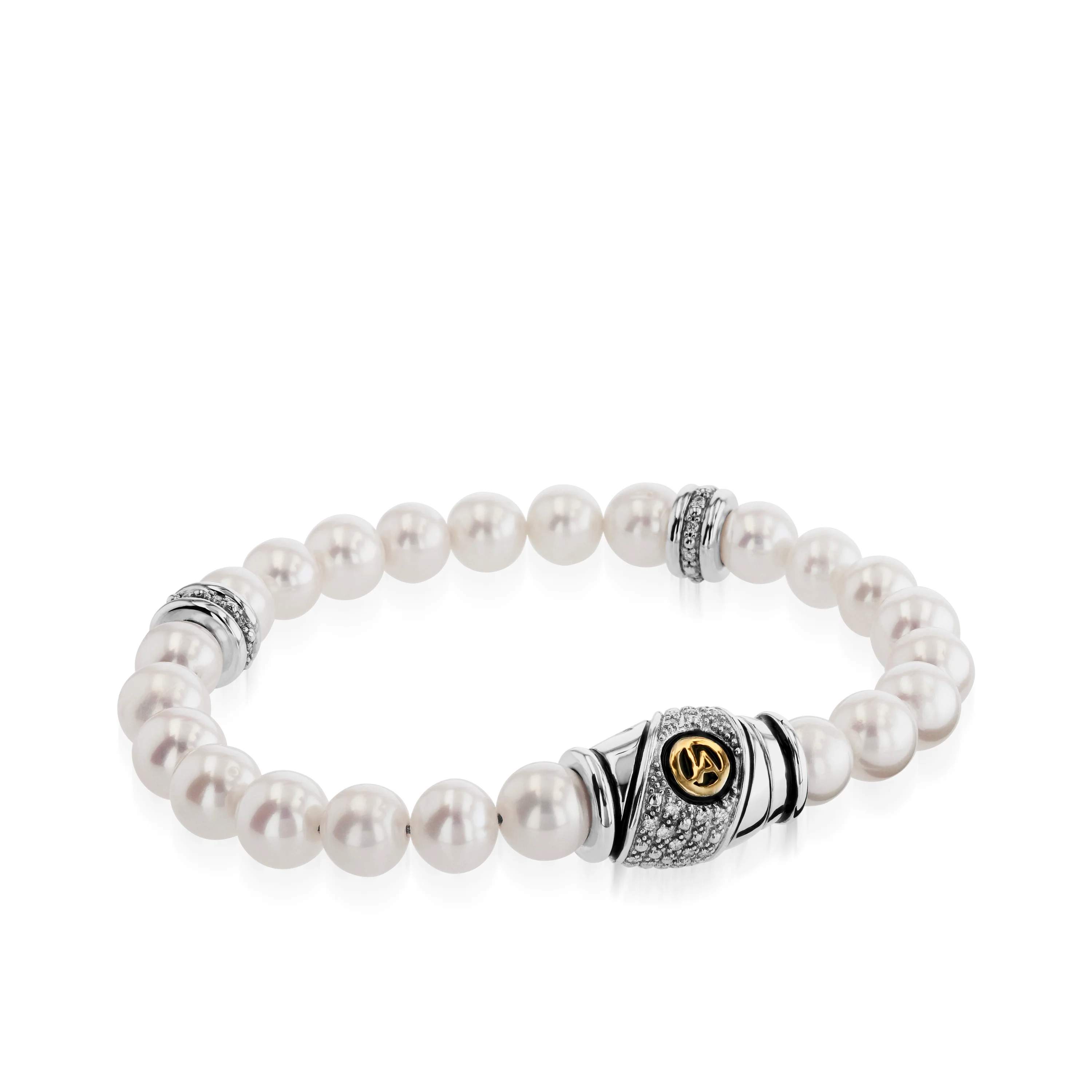Solar Beaded Bracelet with Pave Diamonds - Image 3