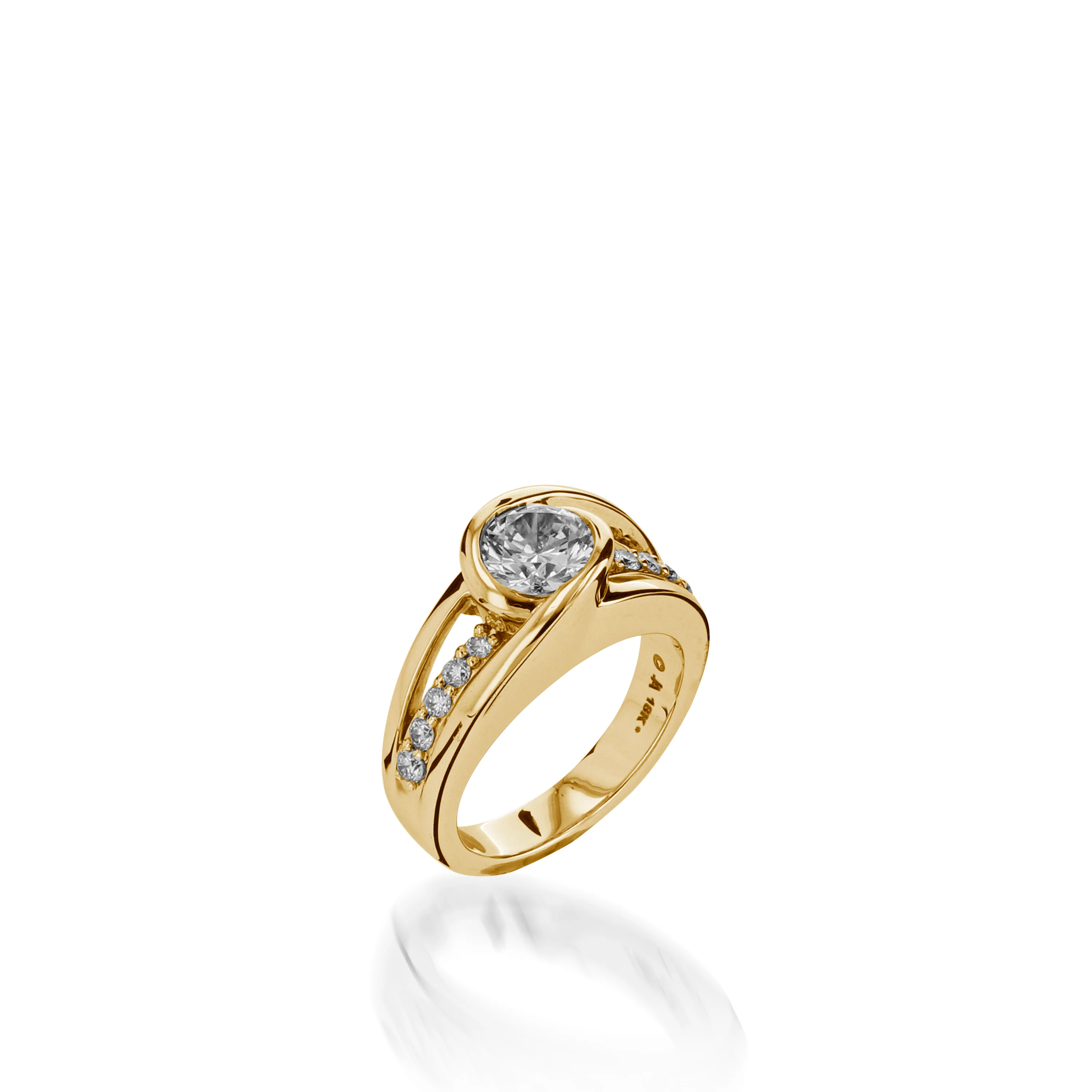 Solstice Yellow Gold Engagement Ring