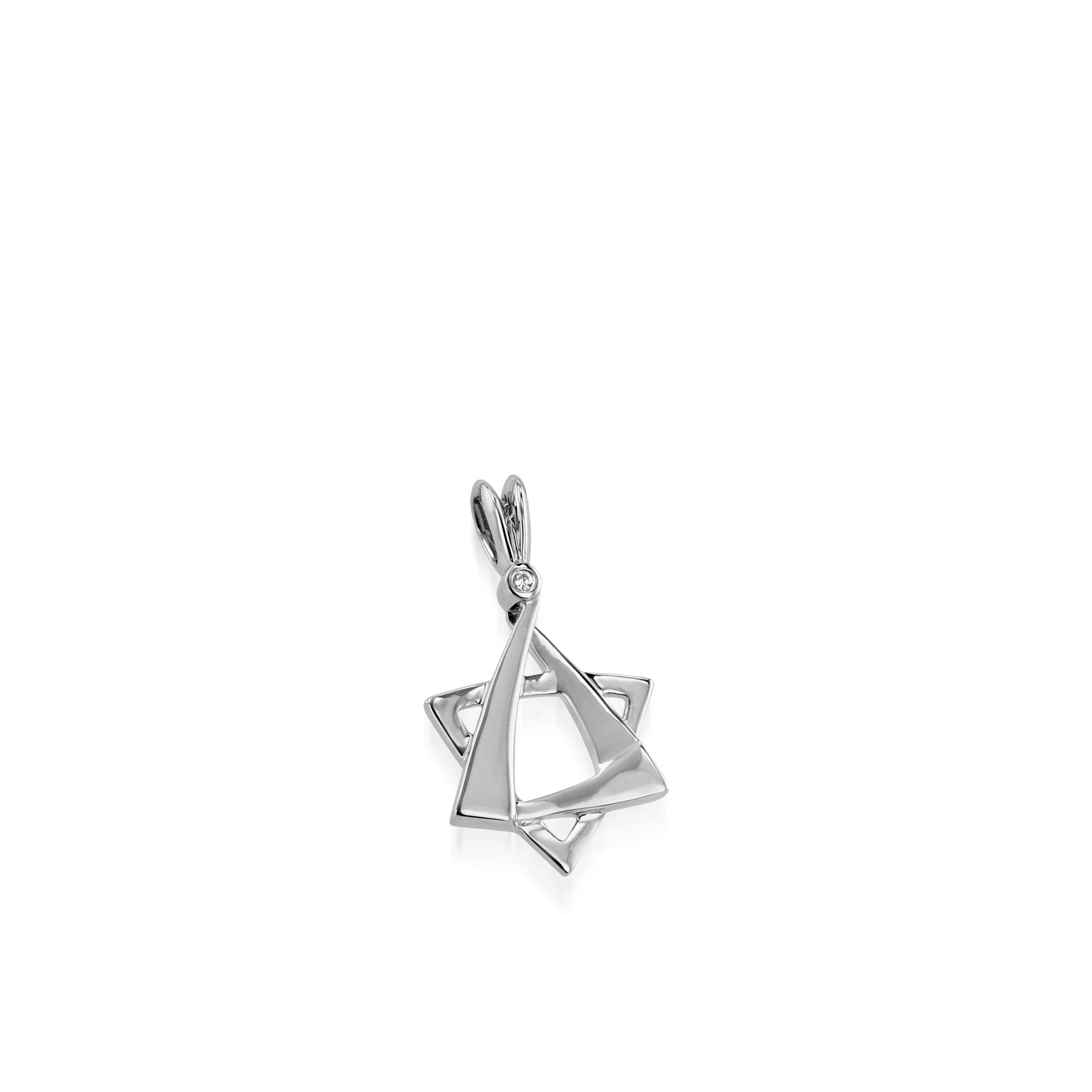 Star of David Diamond Medallion Pendant - Image 5