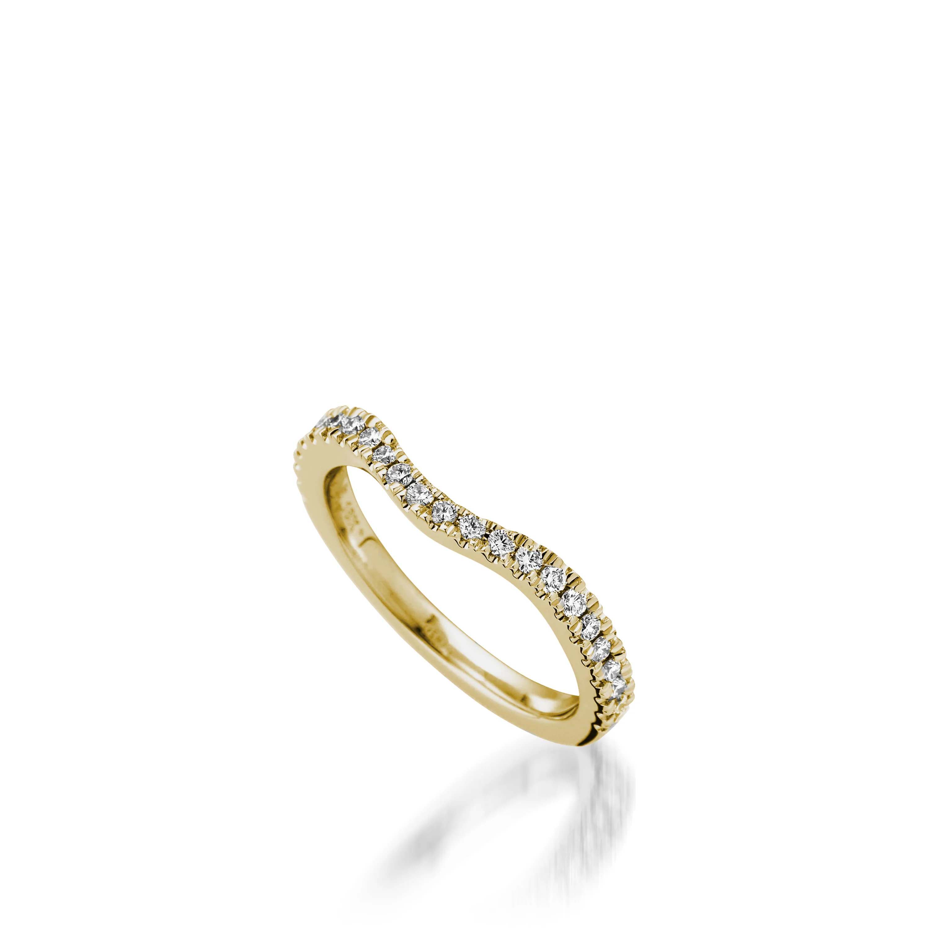 Starburst Round Yellow Gold Engagement Ring - Image 3