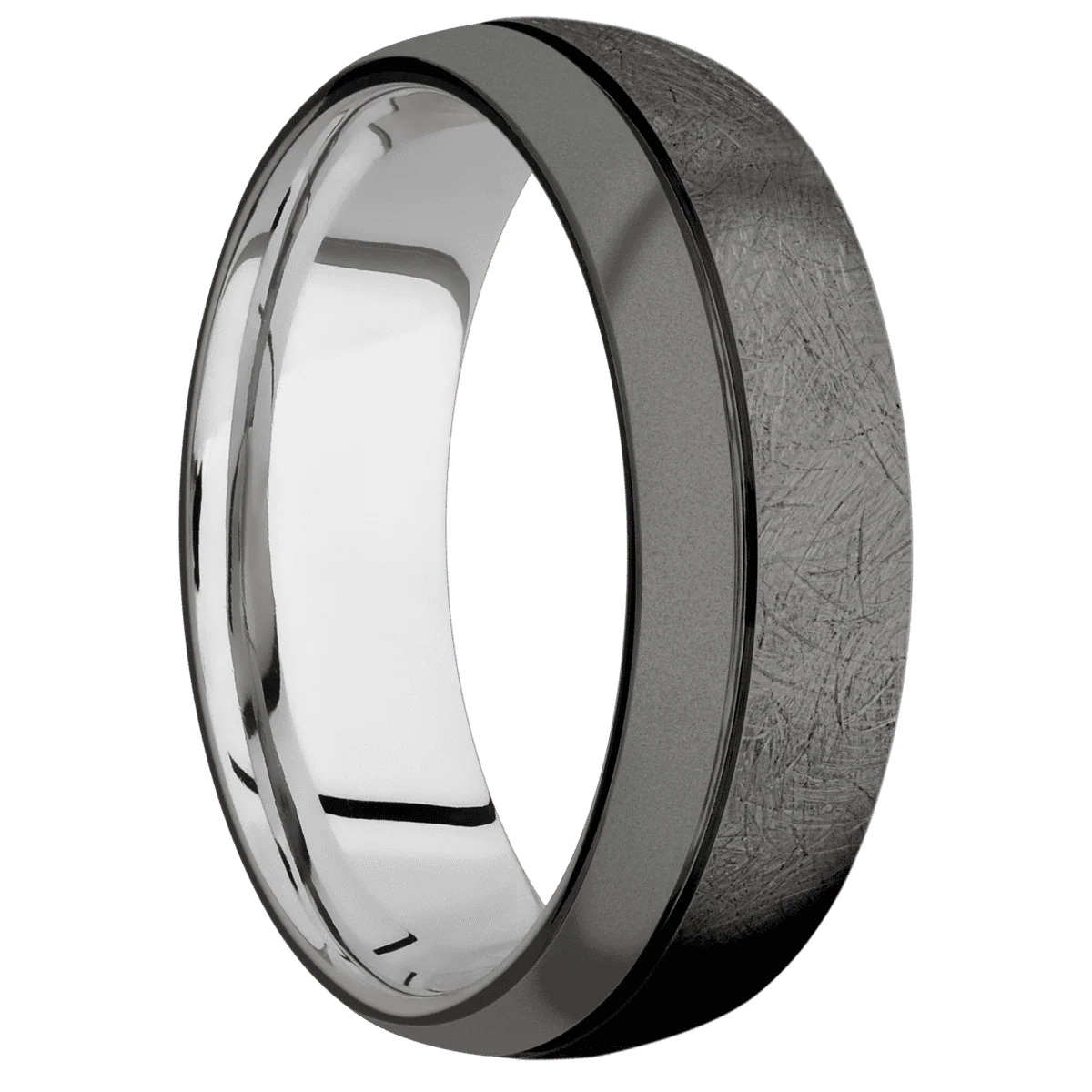Tantalum Noir + Distressed , Sand Finish + Palladium Silver
