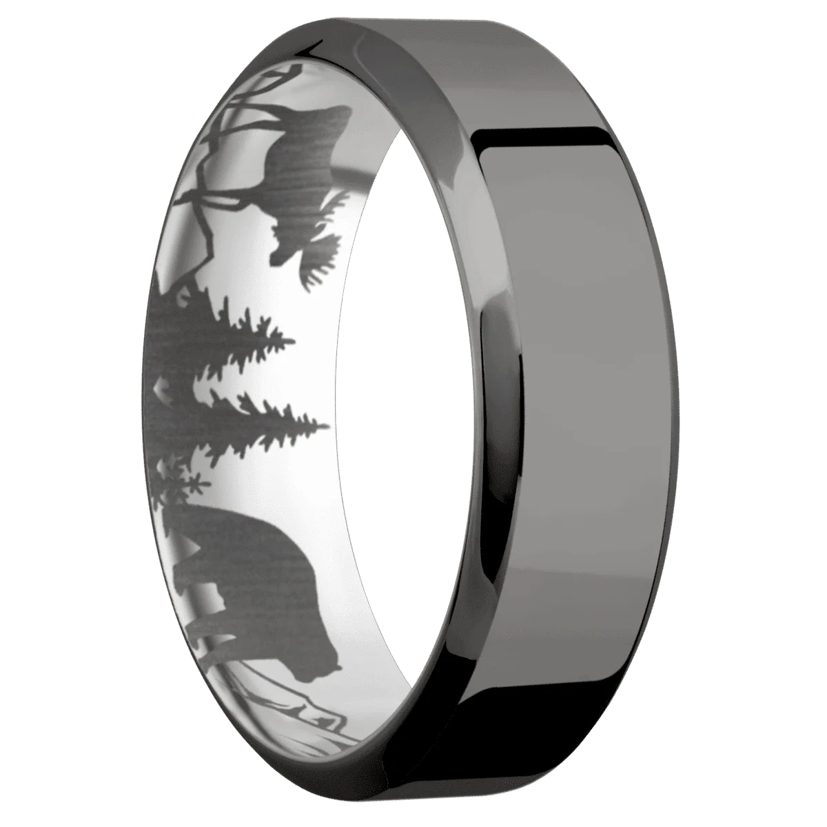 Tantalum Noir + Polish , Polish Finish + Titanium