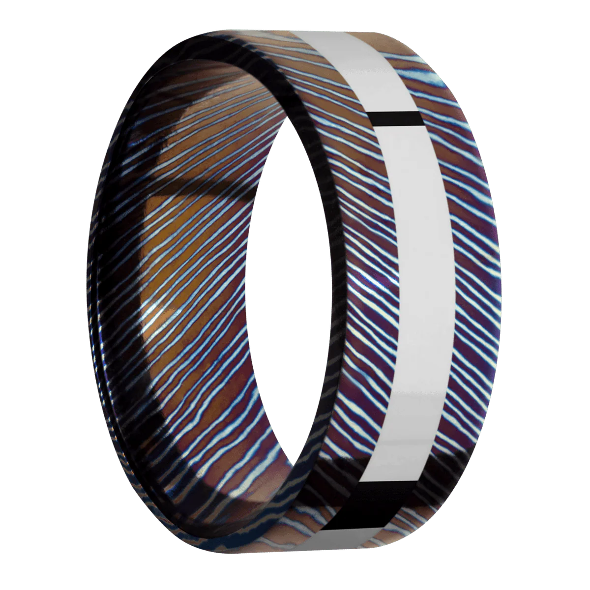 Titanium Damascus + Polish Finish