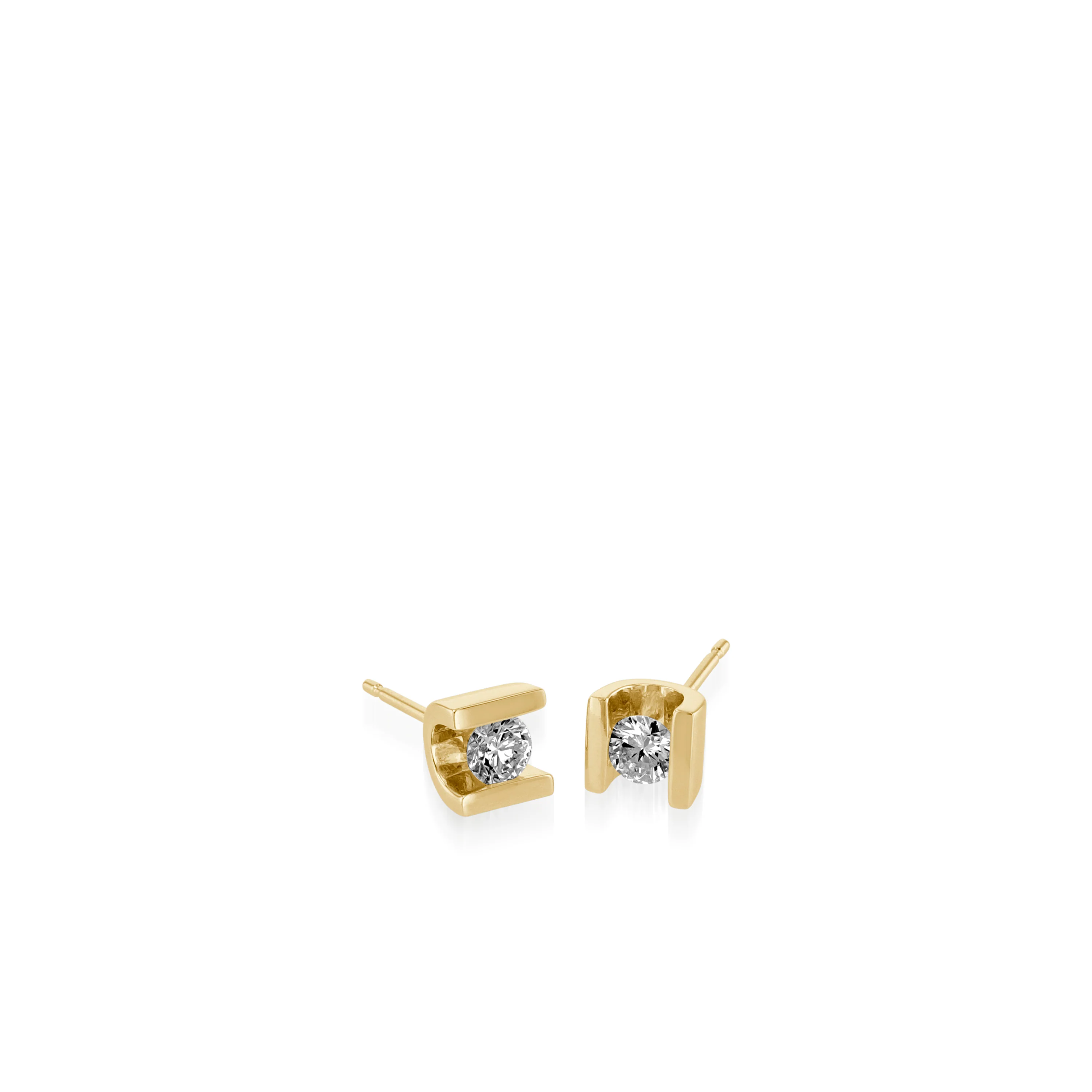 Uturn Diamond Petite Stud Earrings