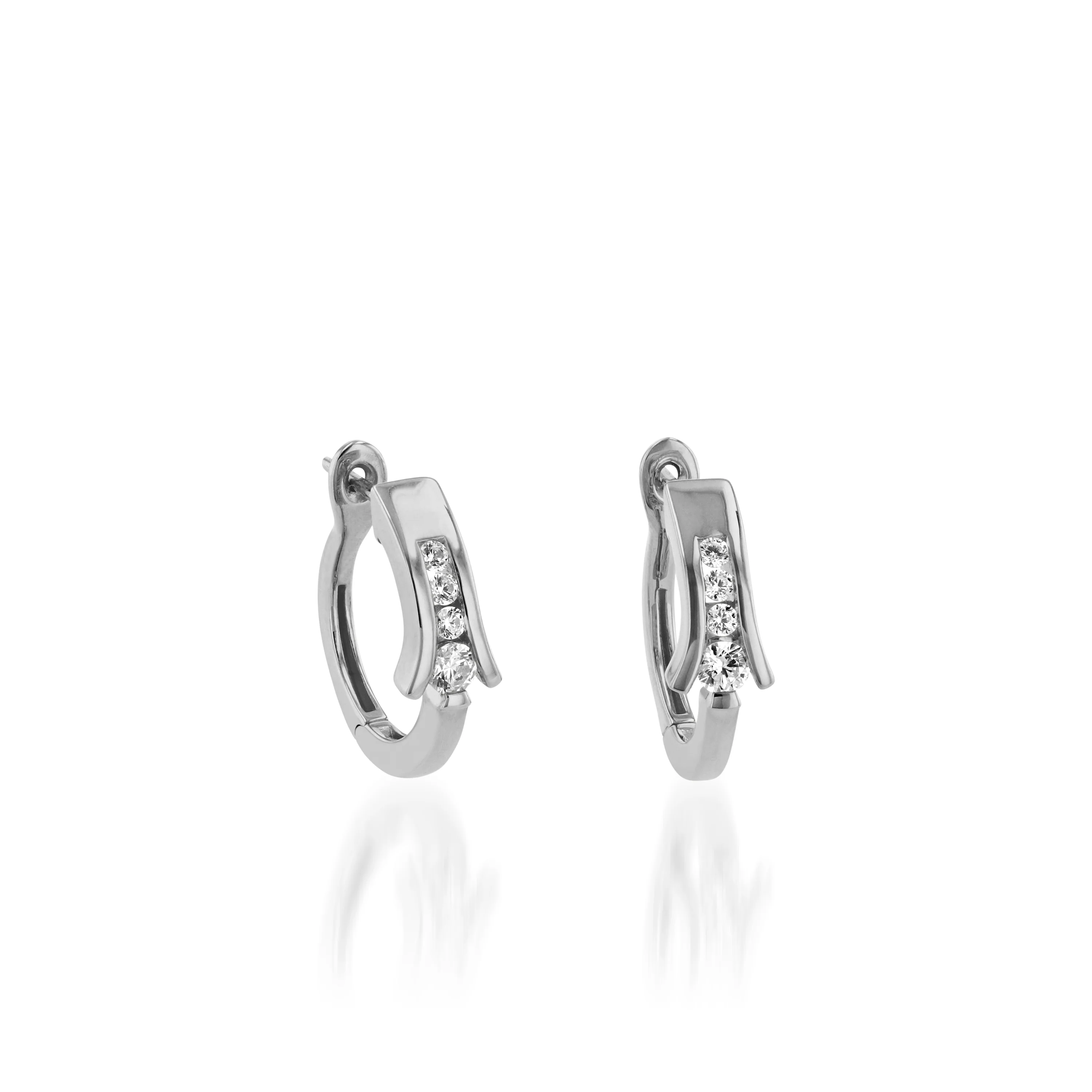Venture Diamond Hoop Earrings - Image 2