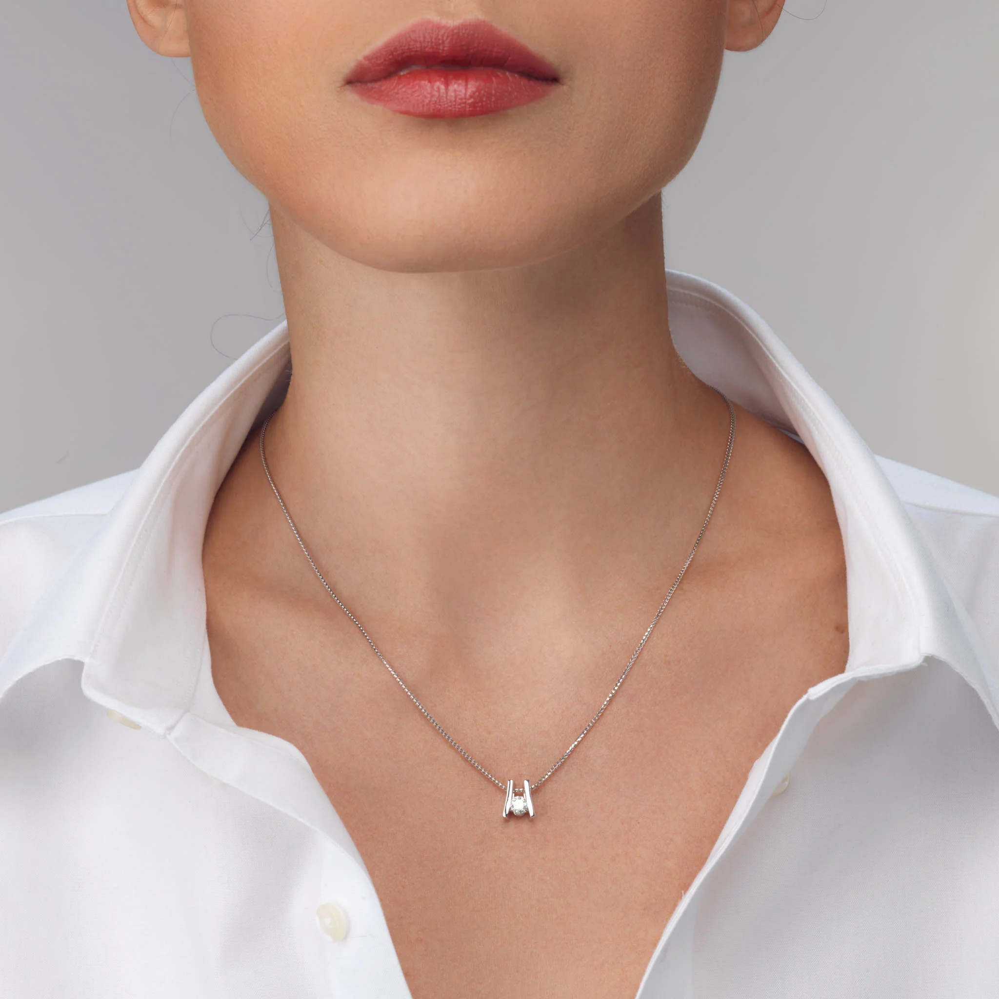Venture Diamond Solitaire Pendant - Image 2