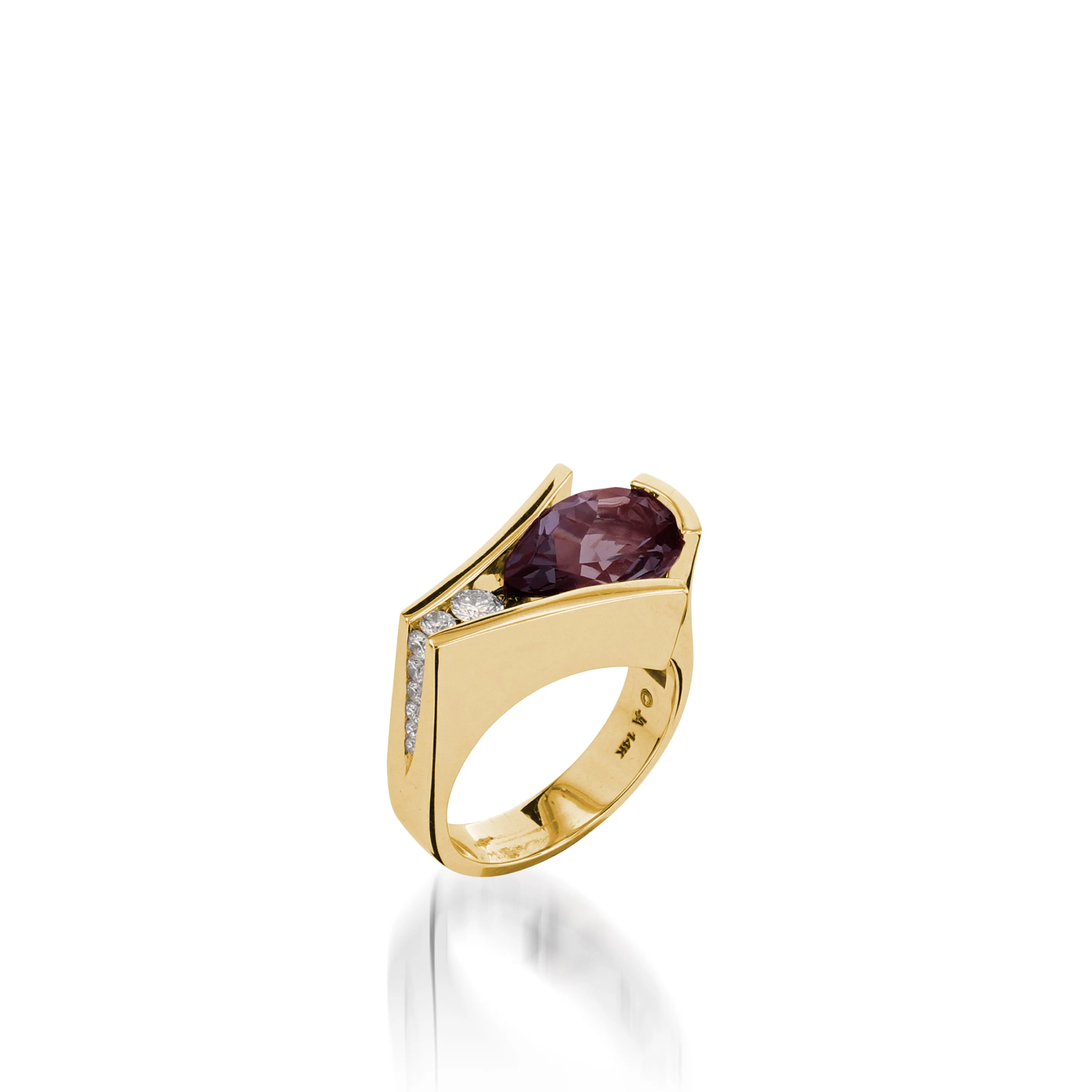 Venture Gemstone Ring with Diamonds - Image 4