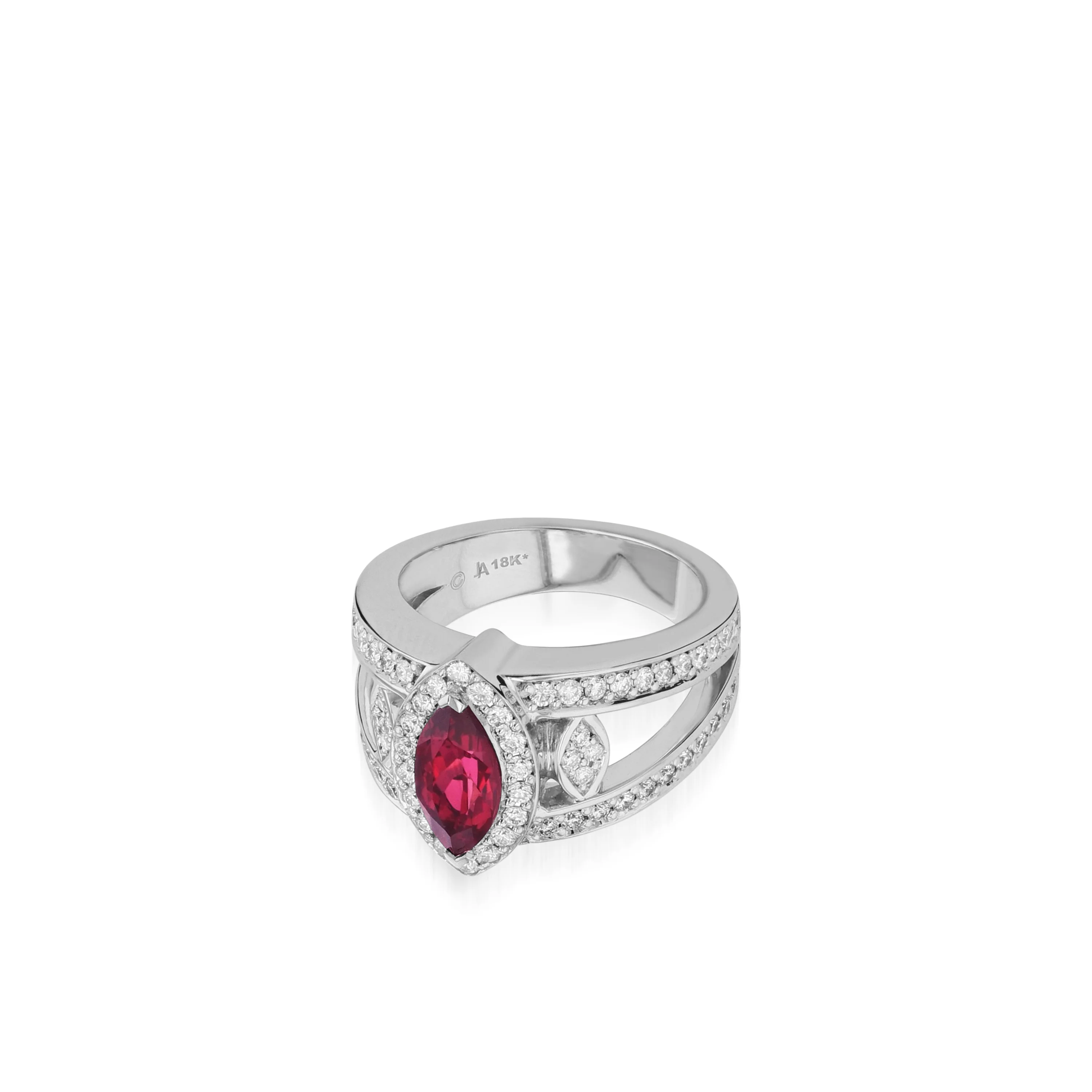 Victoria Elite Pink Tourmaline and Diamond Ring - Image 2