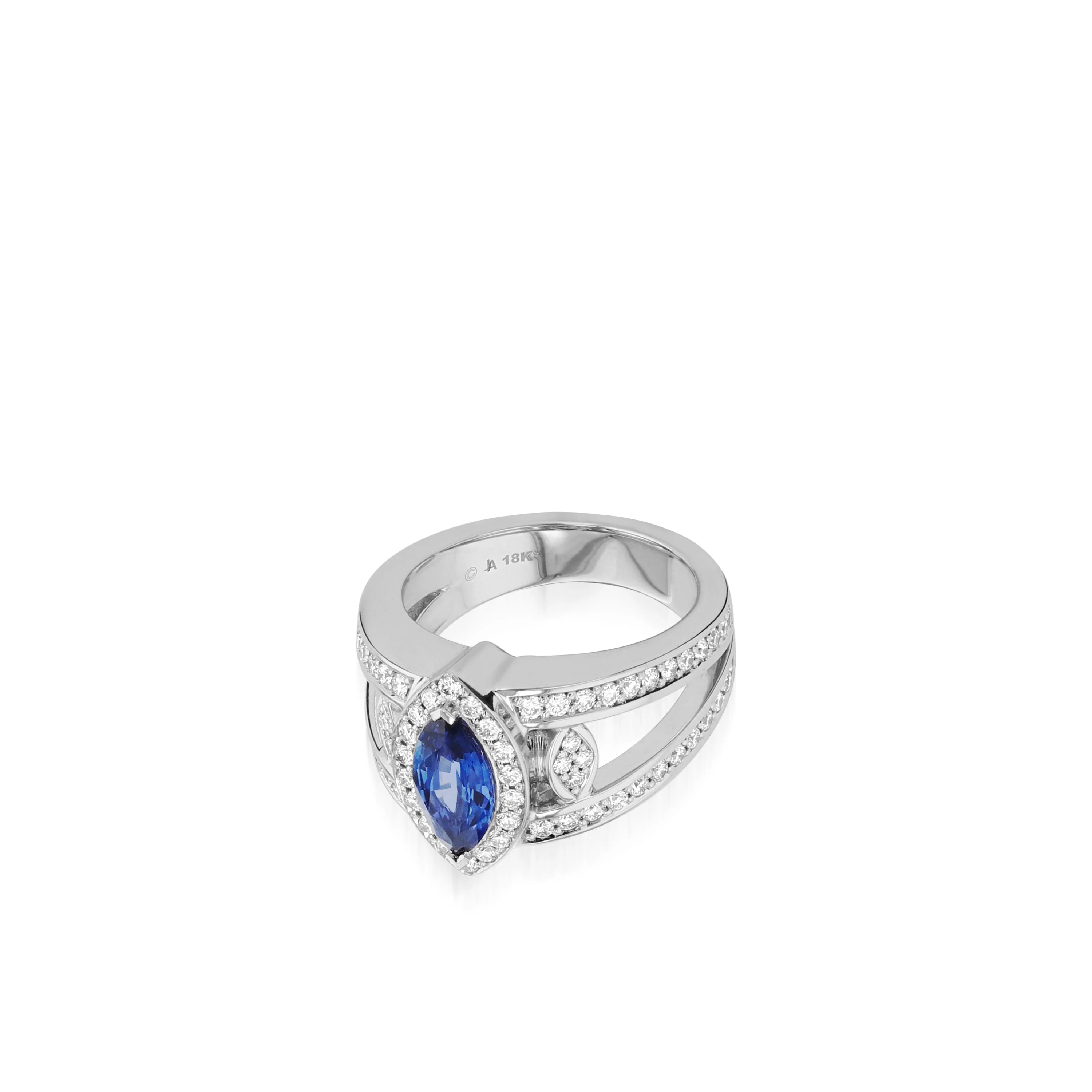 Victoria Elite Sapphire and Diamond Ring - Image 2