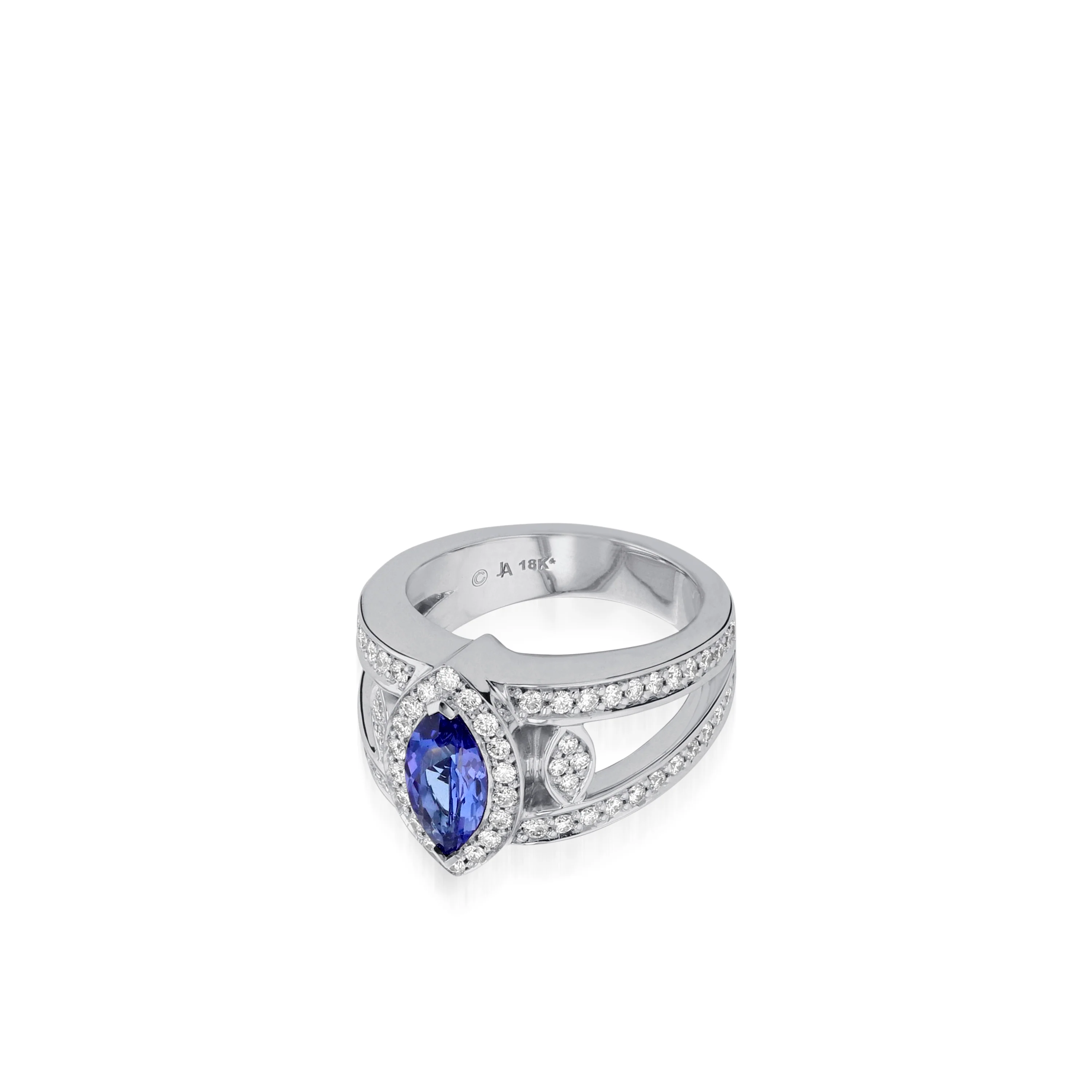 Victoria Elite Tanzanite and Diamond Ring - Image 2