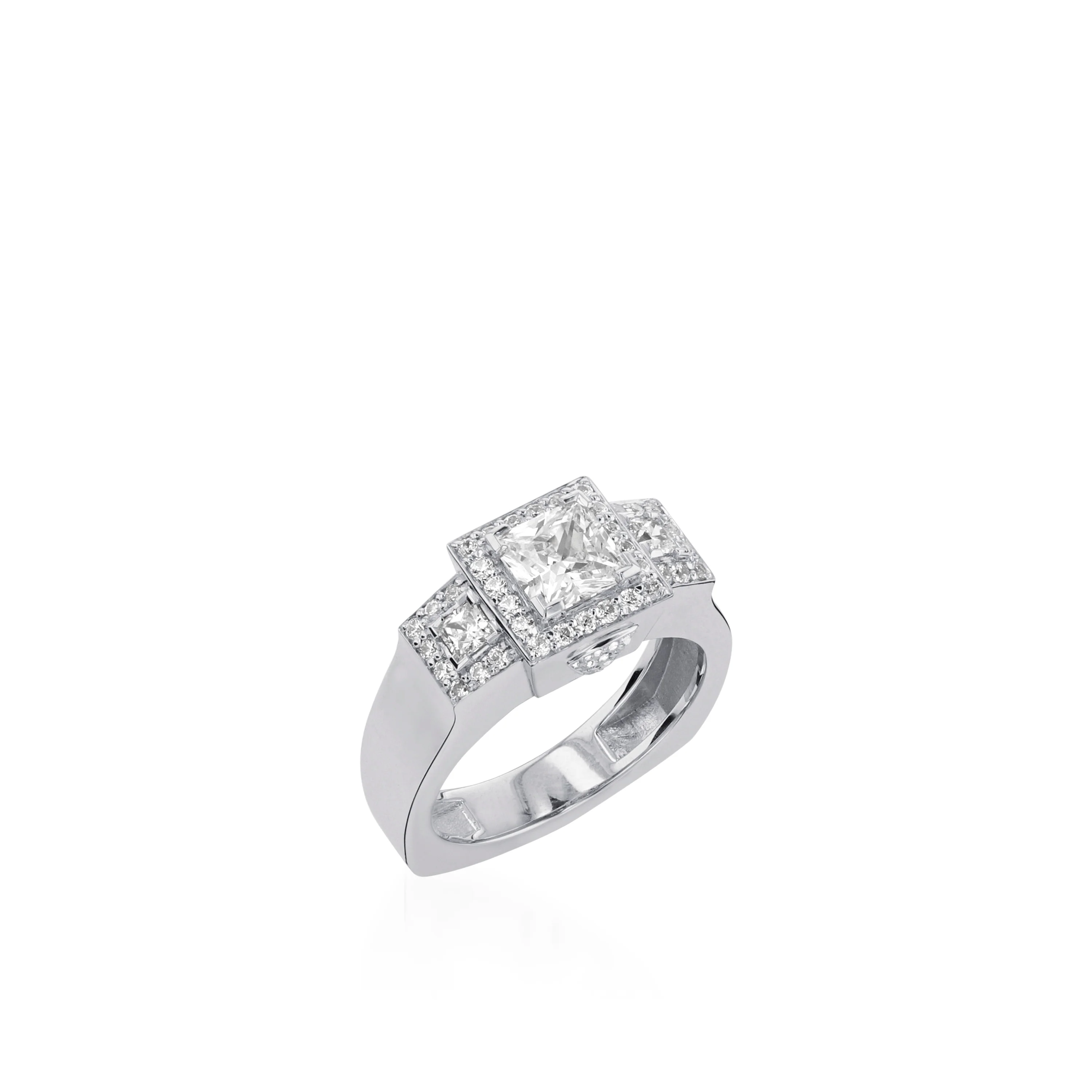 Vienna White Gold Engagement Ring - Image 3