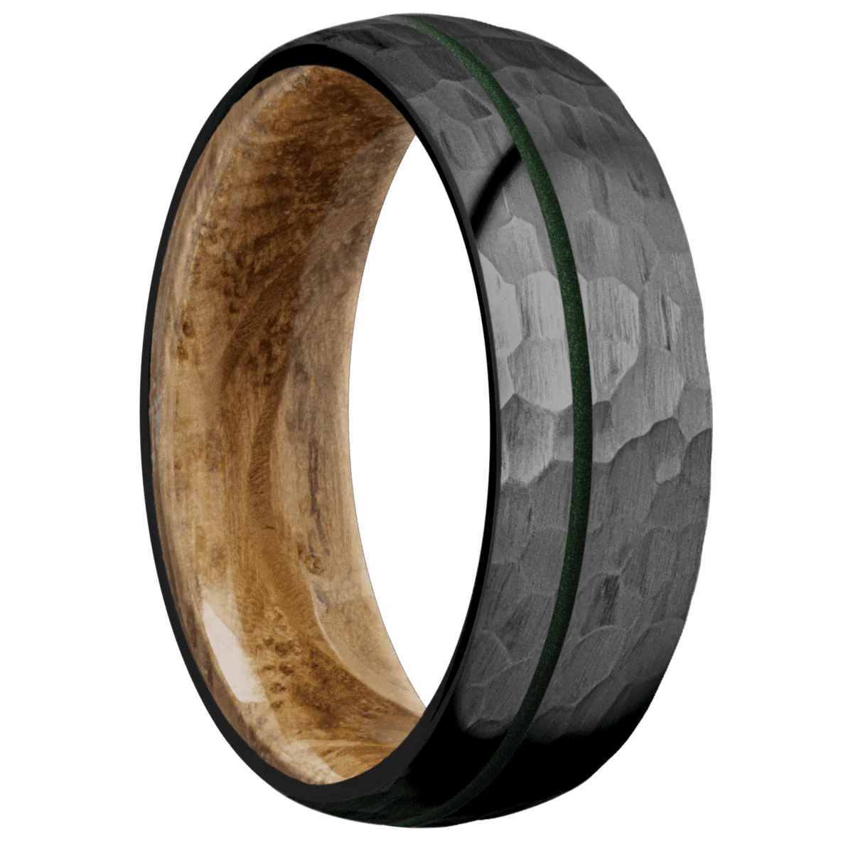 Zirconium + Hammer , Hammer Finish + Whiskey Barrel