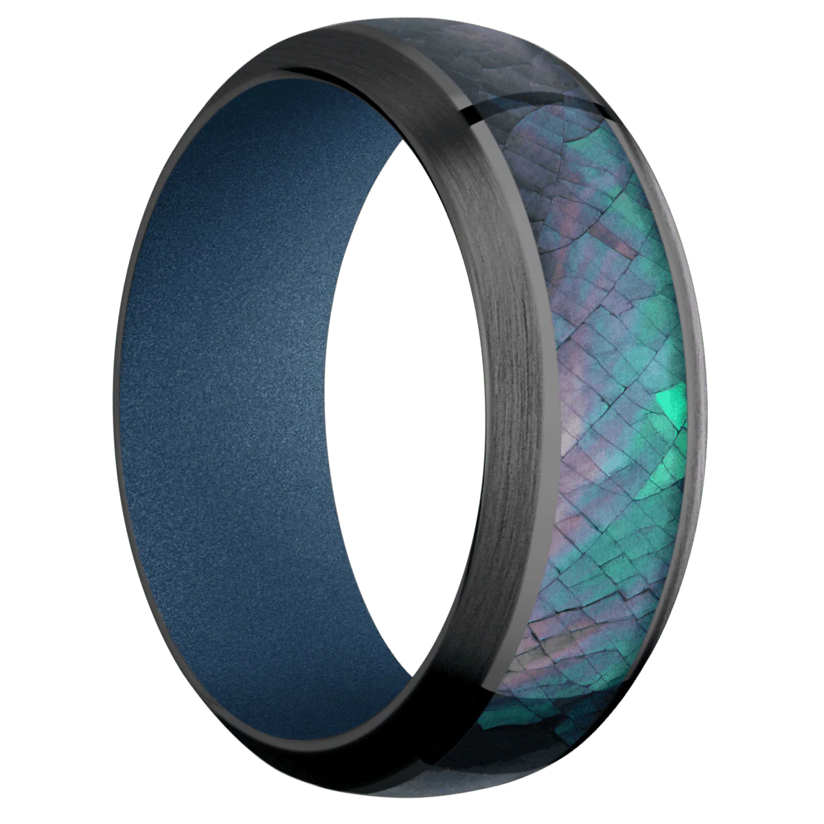 Zirconium + Polish , Satin Finish + Polar Blue