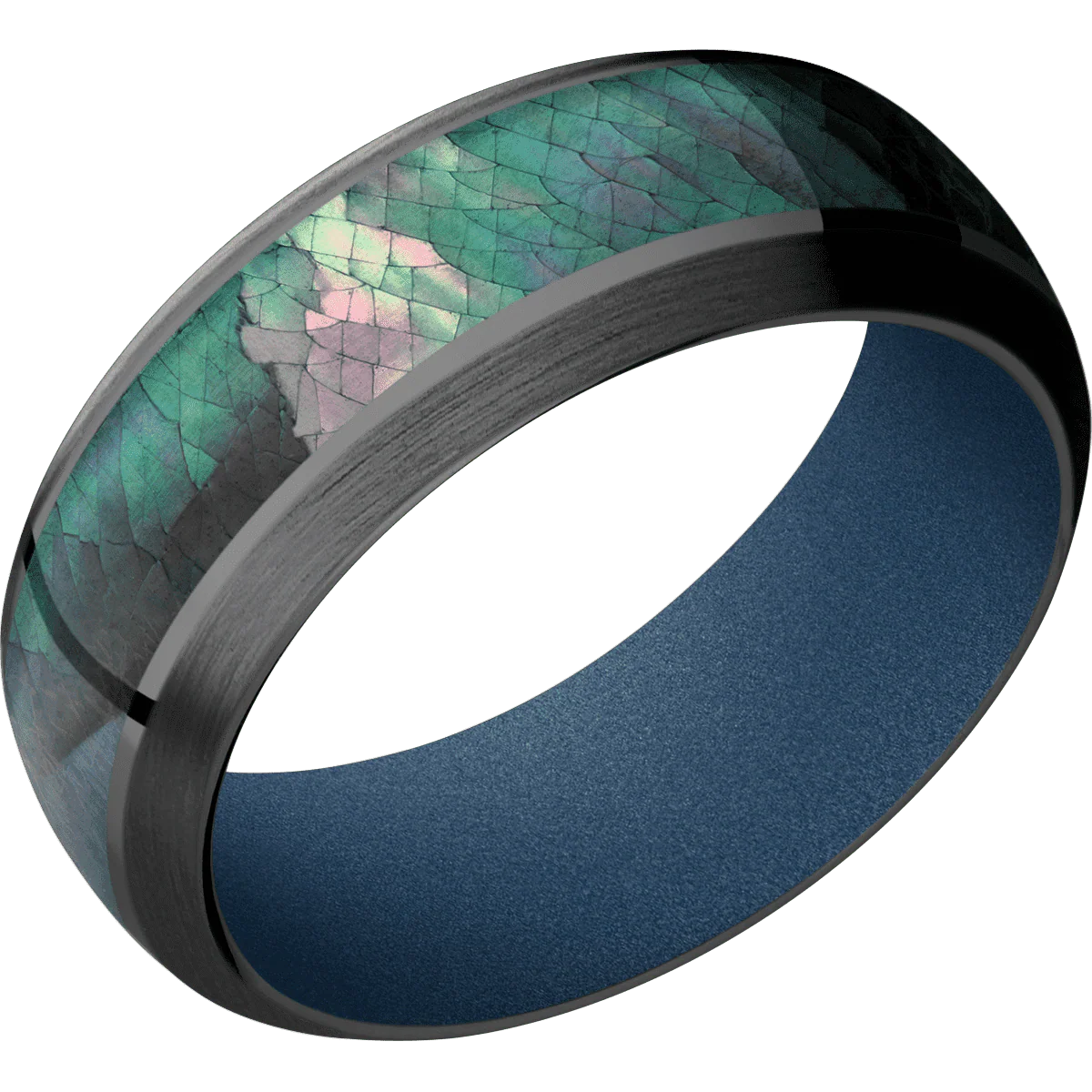 Zirconium + Polish , Satin Finish + Polar Blue - Image 2