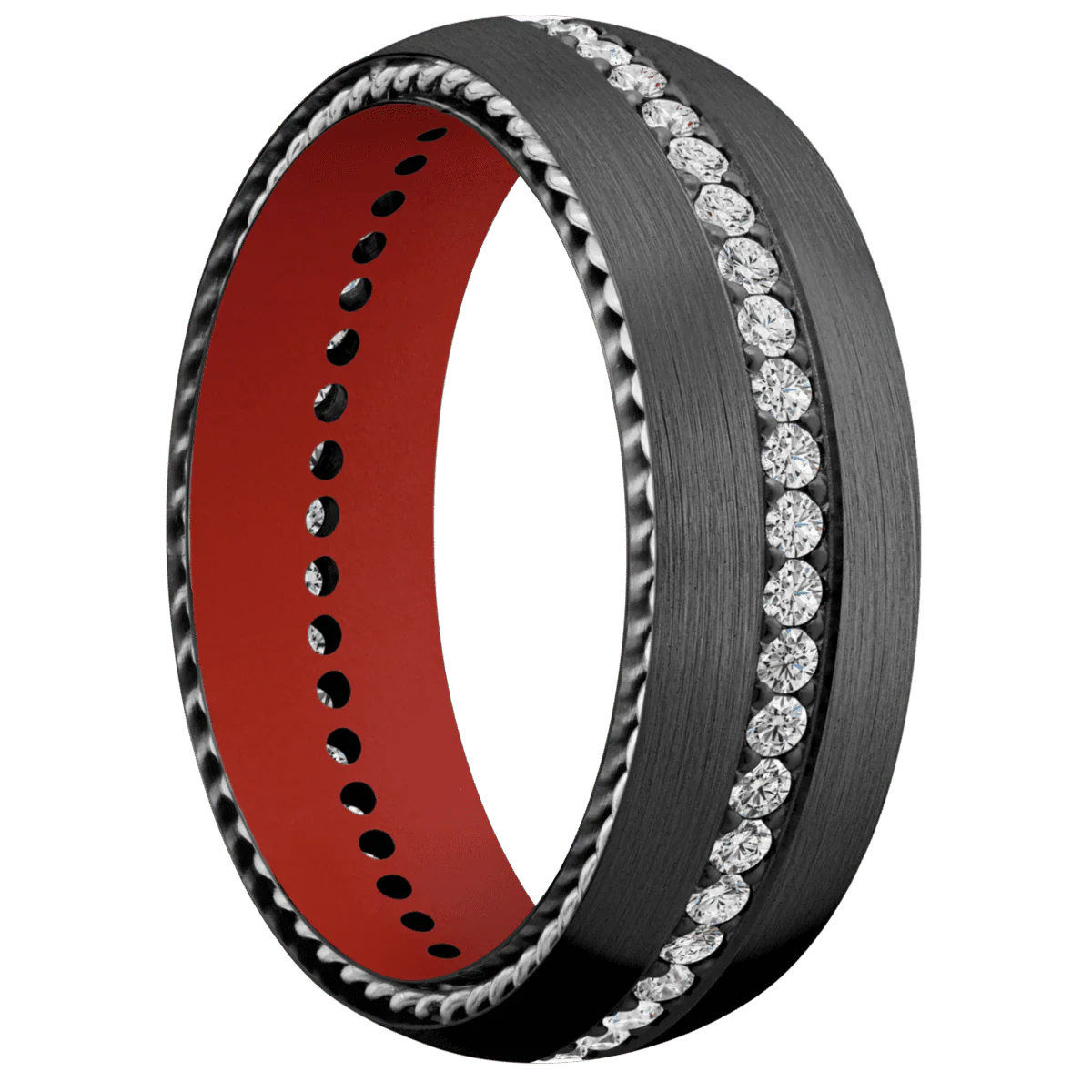 Zirconium + Satin Finish + Red Apple