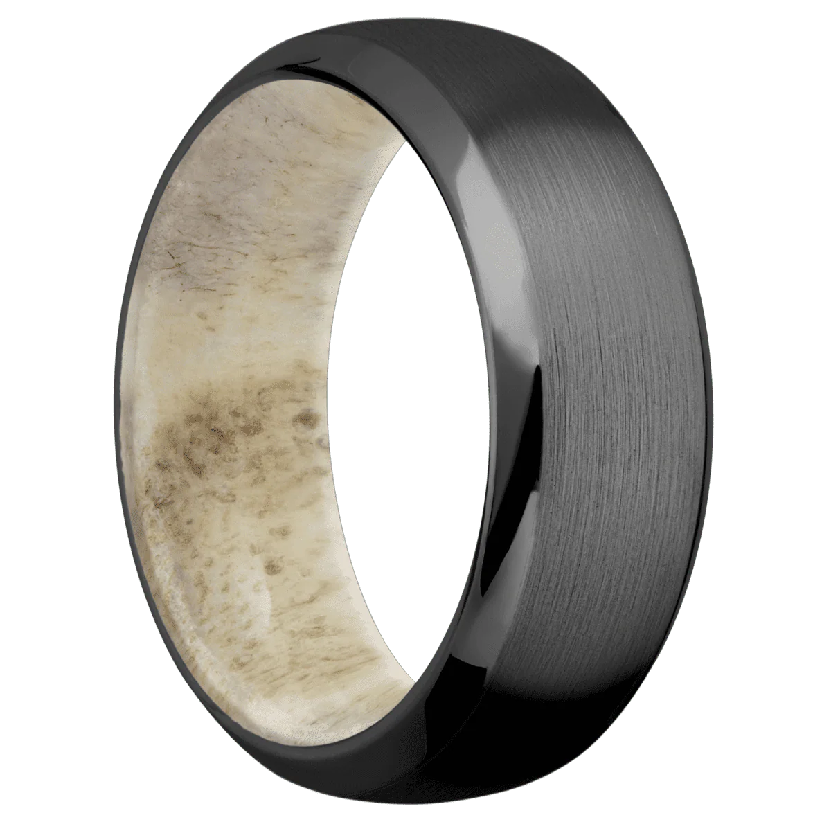 Zirconium + Satin , Polish Finish + Antler